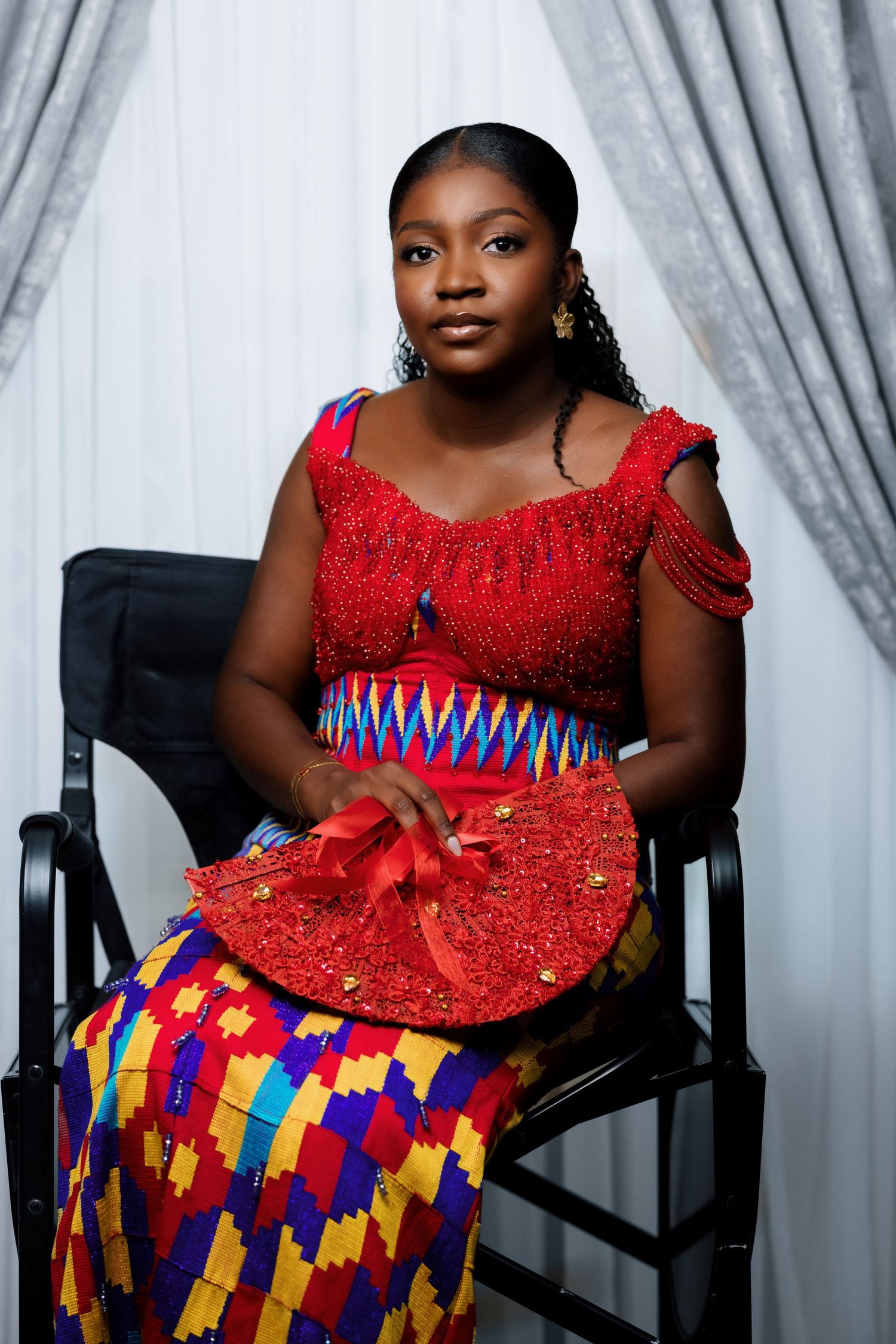 Bride and Groom portraits at a Traditional Ghanaian wedding ceremony photography