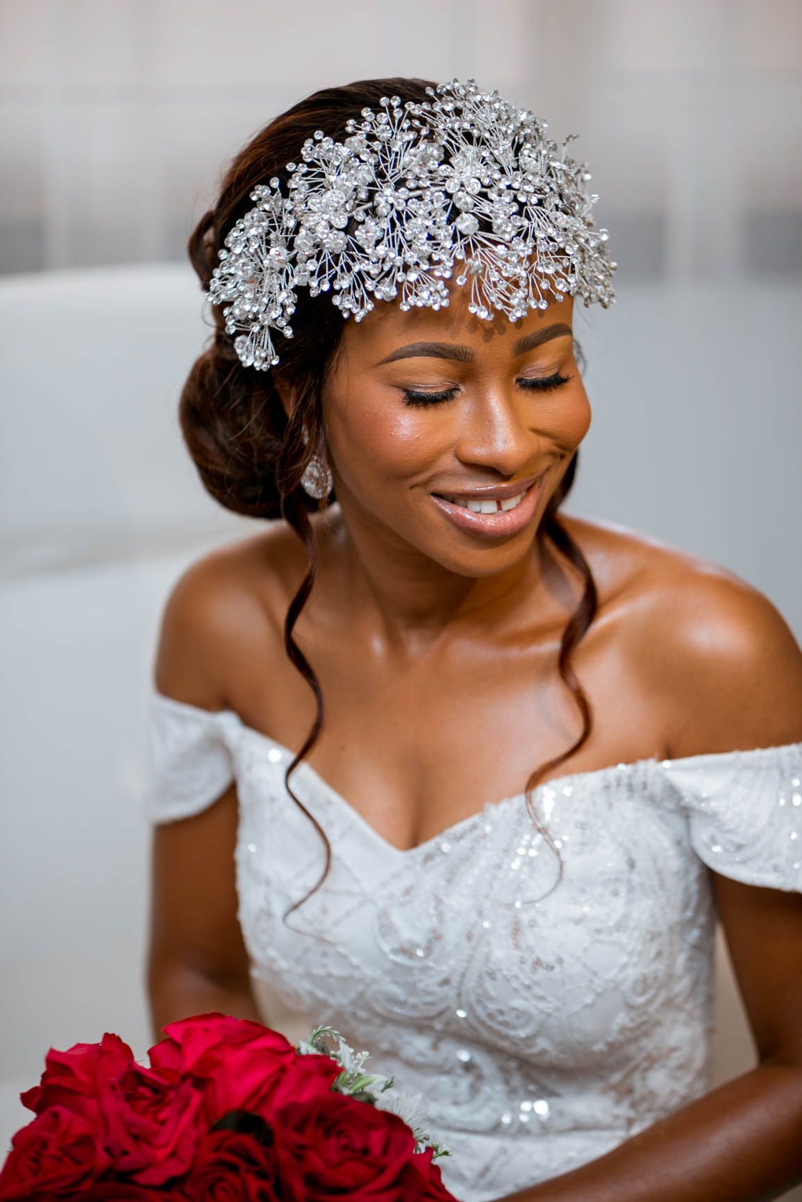 Beautiful  Ghanaian Bride at a wedding ceremony photography