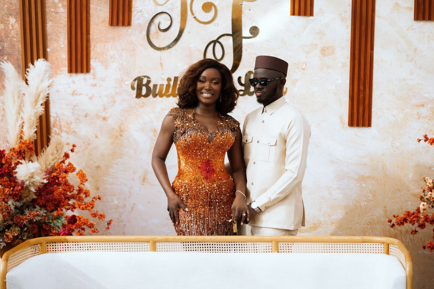 Beautiful couple portraits at a Traditional wedding ceremony in Accra
