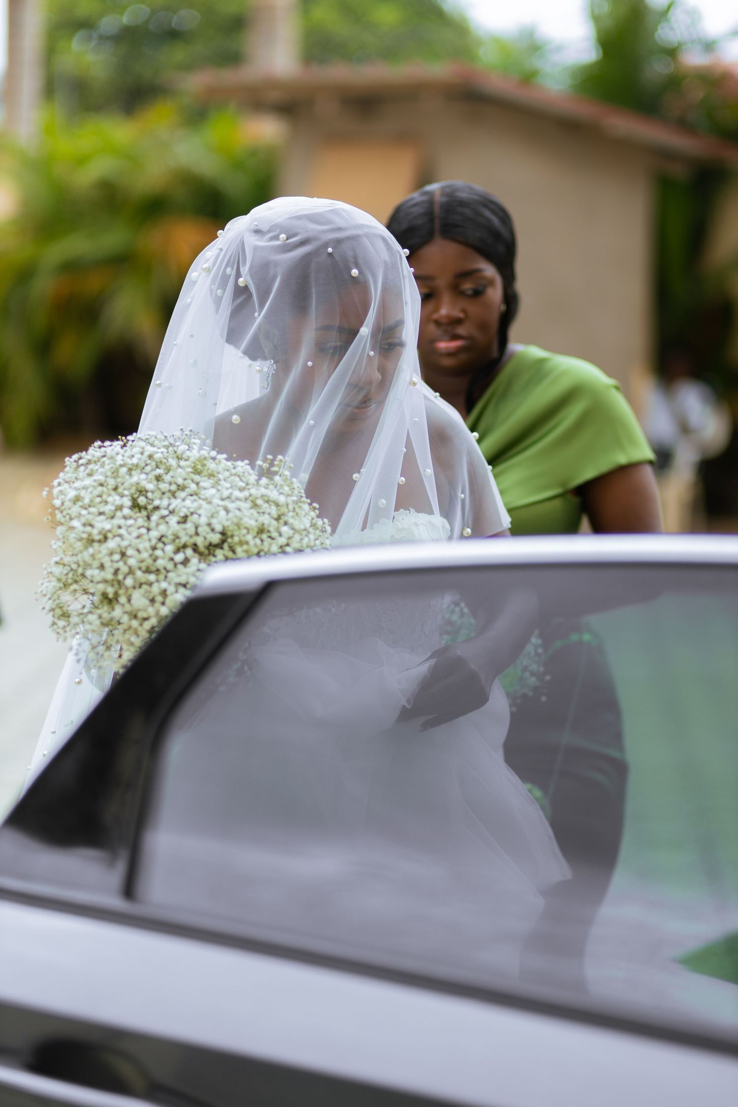 Bride on her way to church