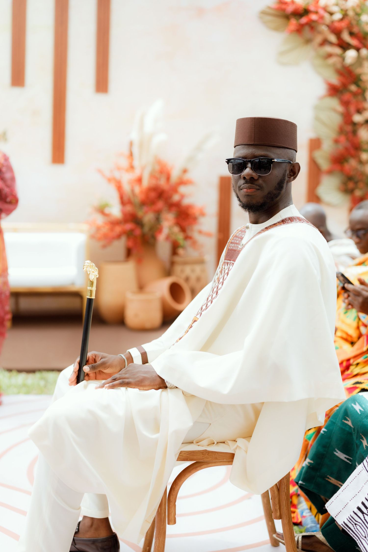 Groom at Traditional wedding ceremony in Ghana