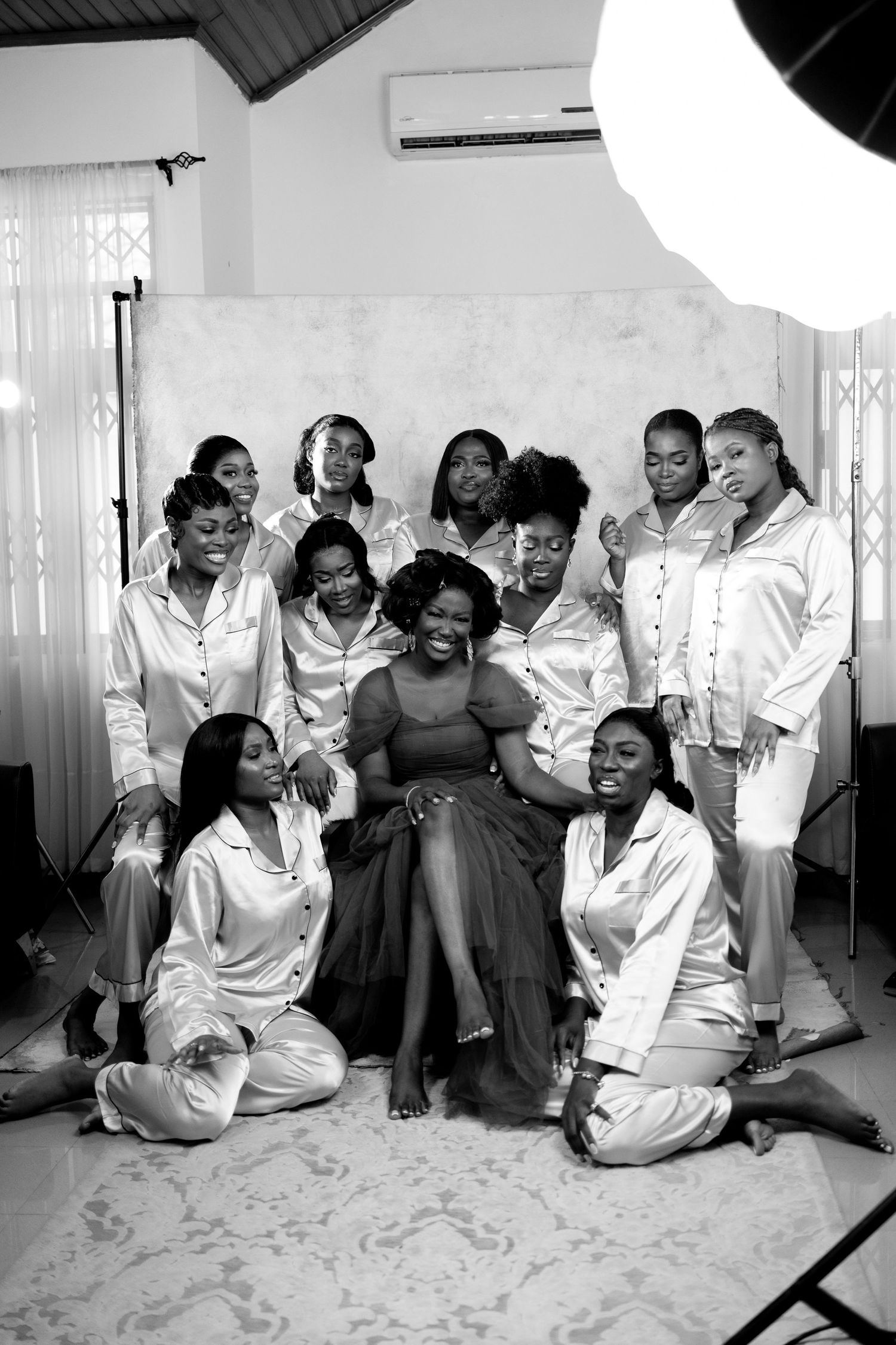 Bride abd Bridemaids at a Traditional wedding ceremony in Ghana