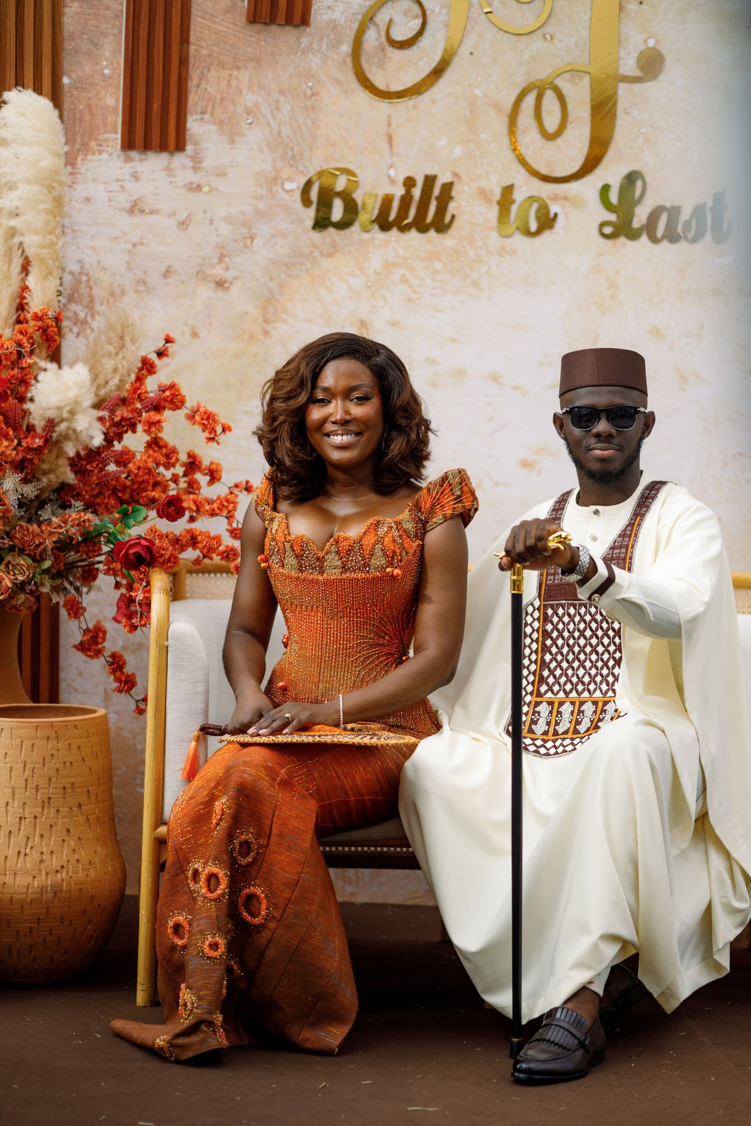 Beautiful Couple at a Traditional wedding ceremony in Accra