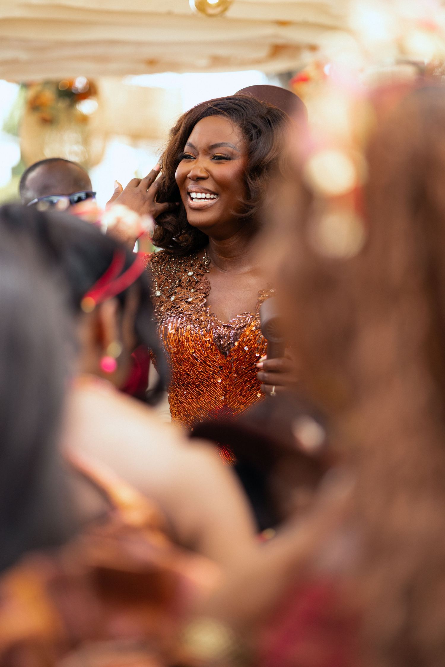 Beatiful Bride dancing at a Traditional wedding ceremony in Ghana