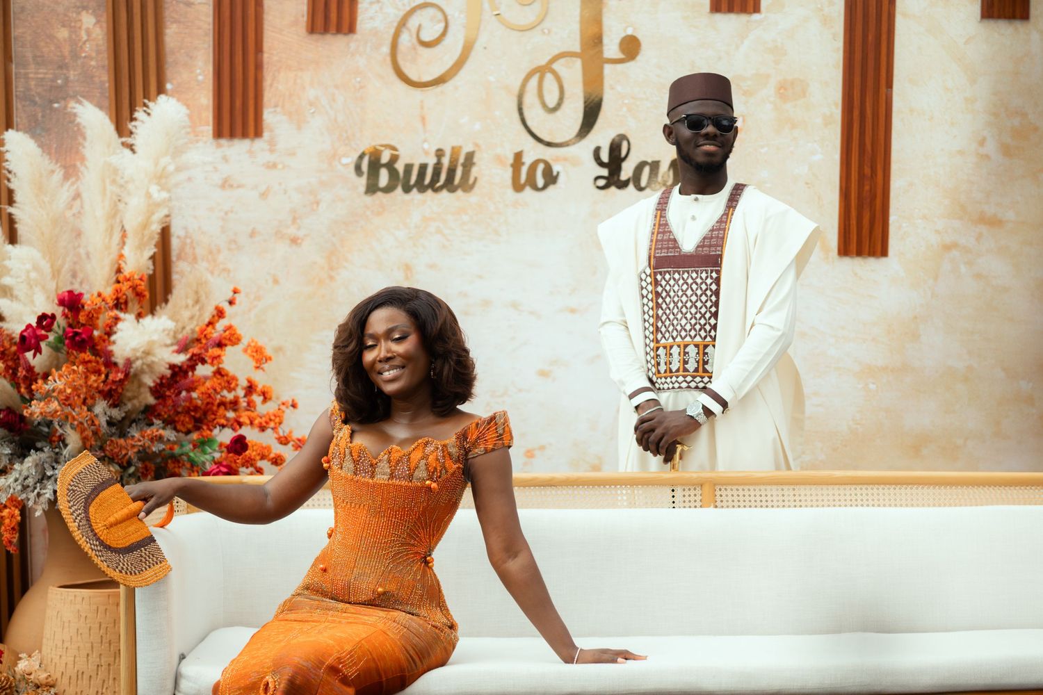 Beautiful Couple portraits at Traditional wedding ceremony in Accra