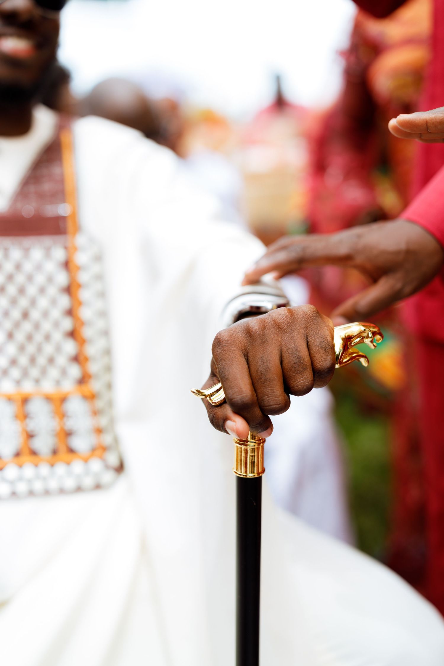 Groom and groommen Traditional wedding ceremony in Ghana