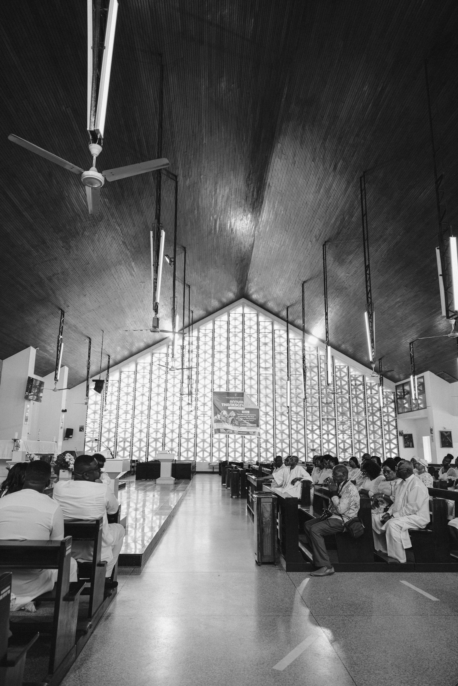 Baby christening ceremony at a church in Ghana