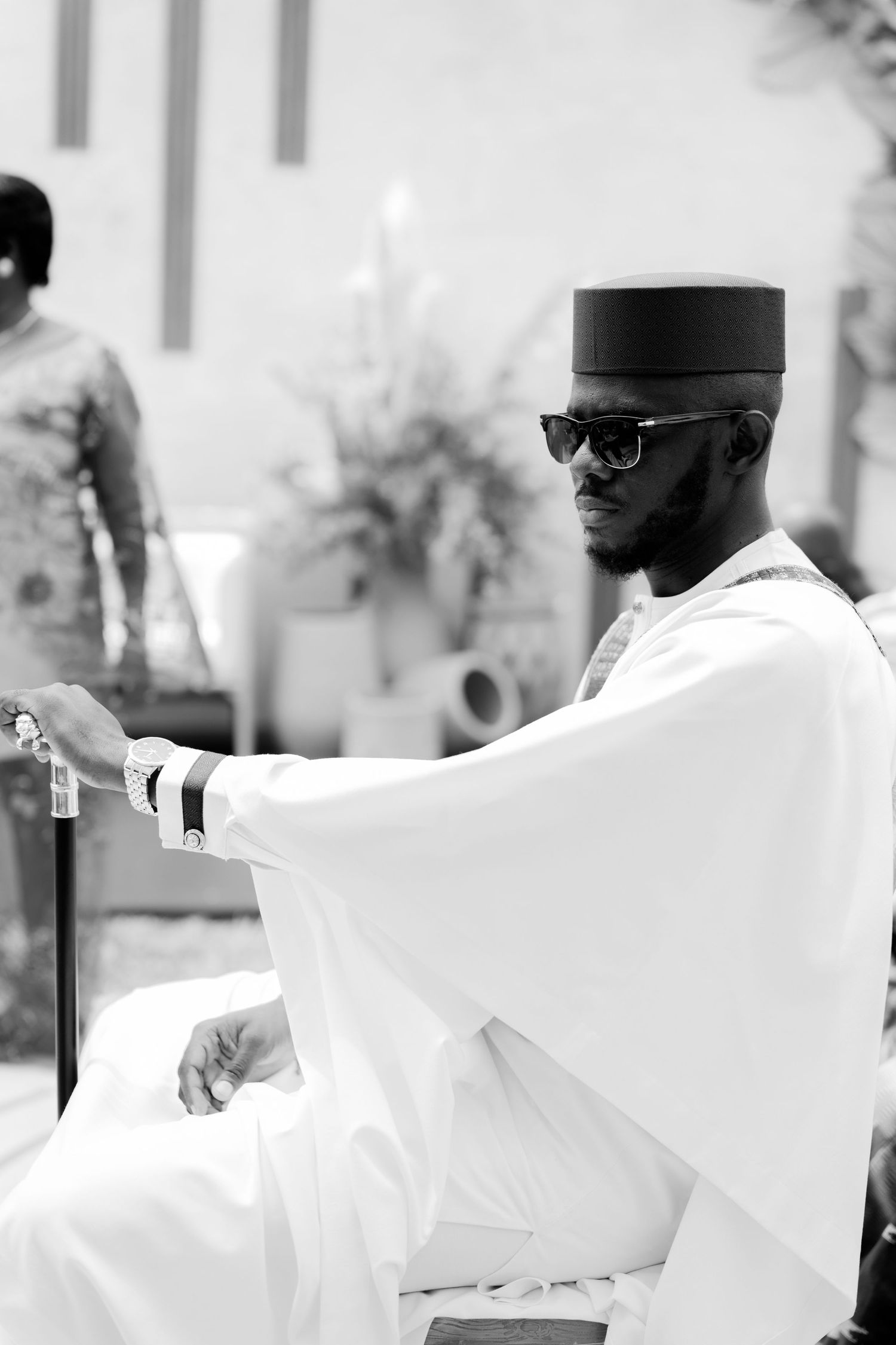 Groom at Traditional wedding ceremony in Ghana