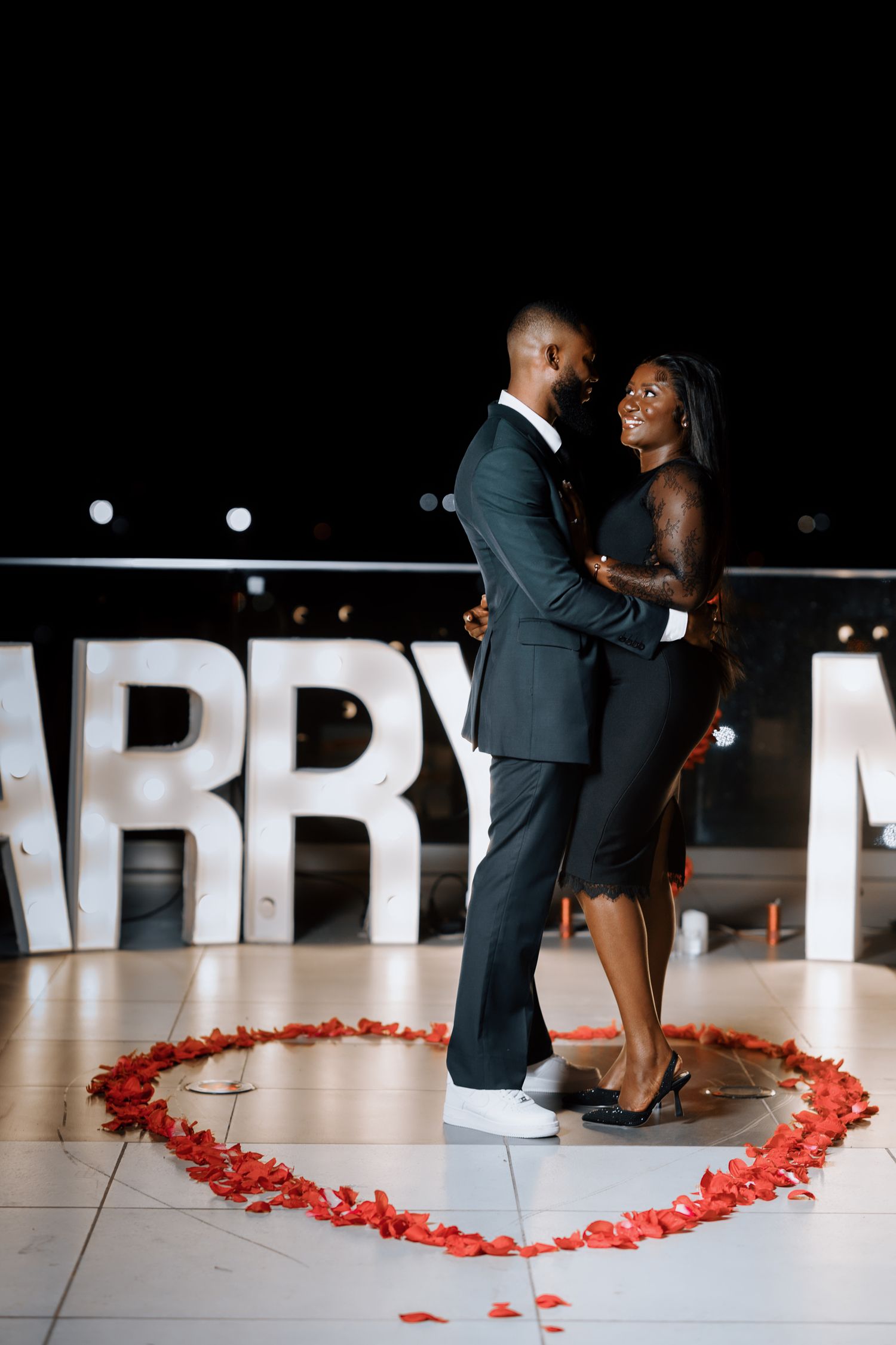Emotional reaction during surprise marriage proposal in Accra