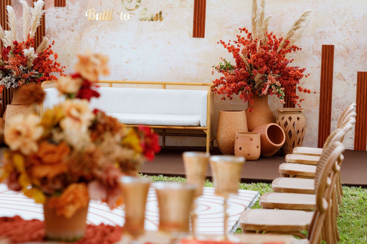 Elegant garden Traditional wedding ceremony setup in Ghana