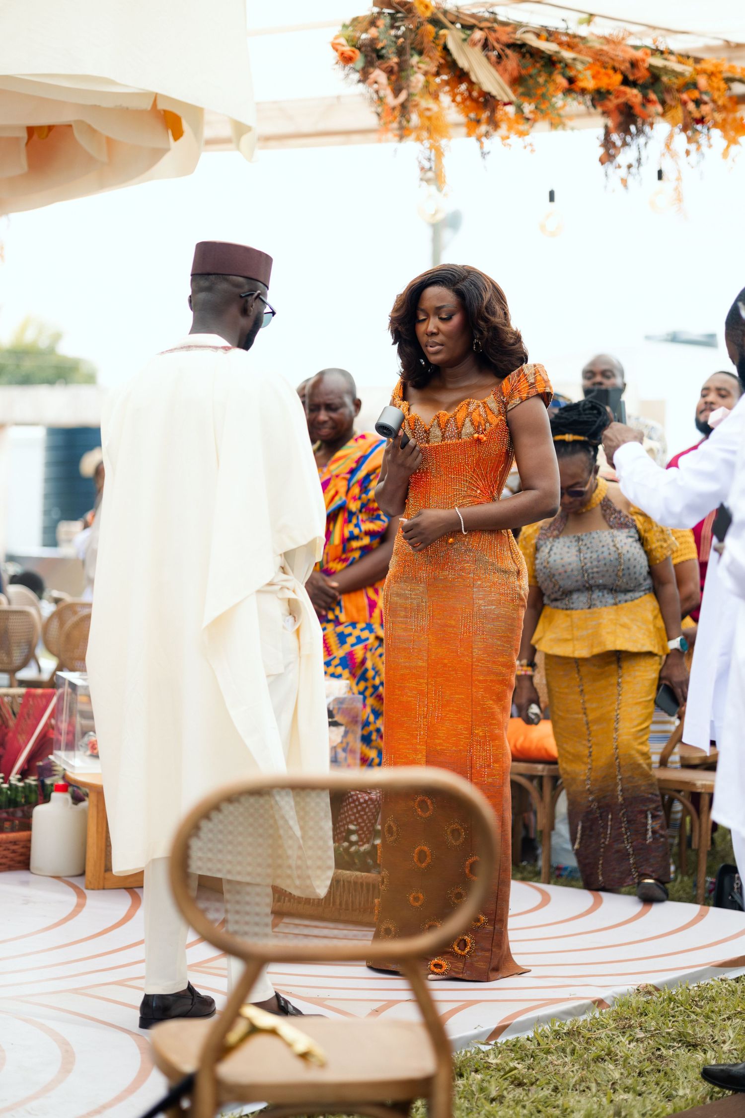 Beautiful couple at a Traditional wedding ceremony in Ghana