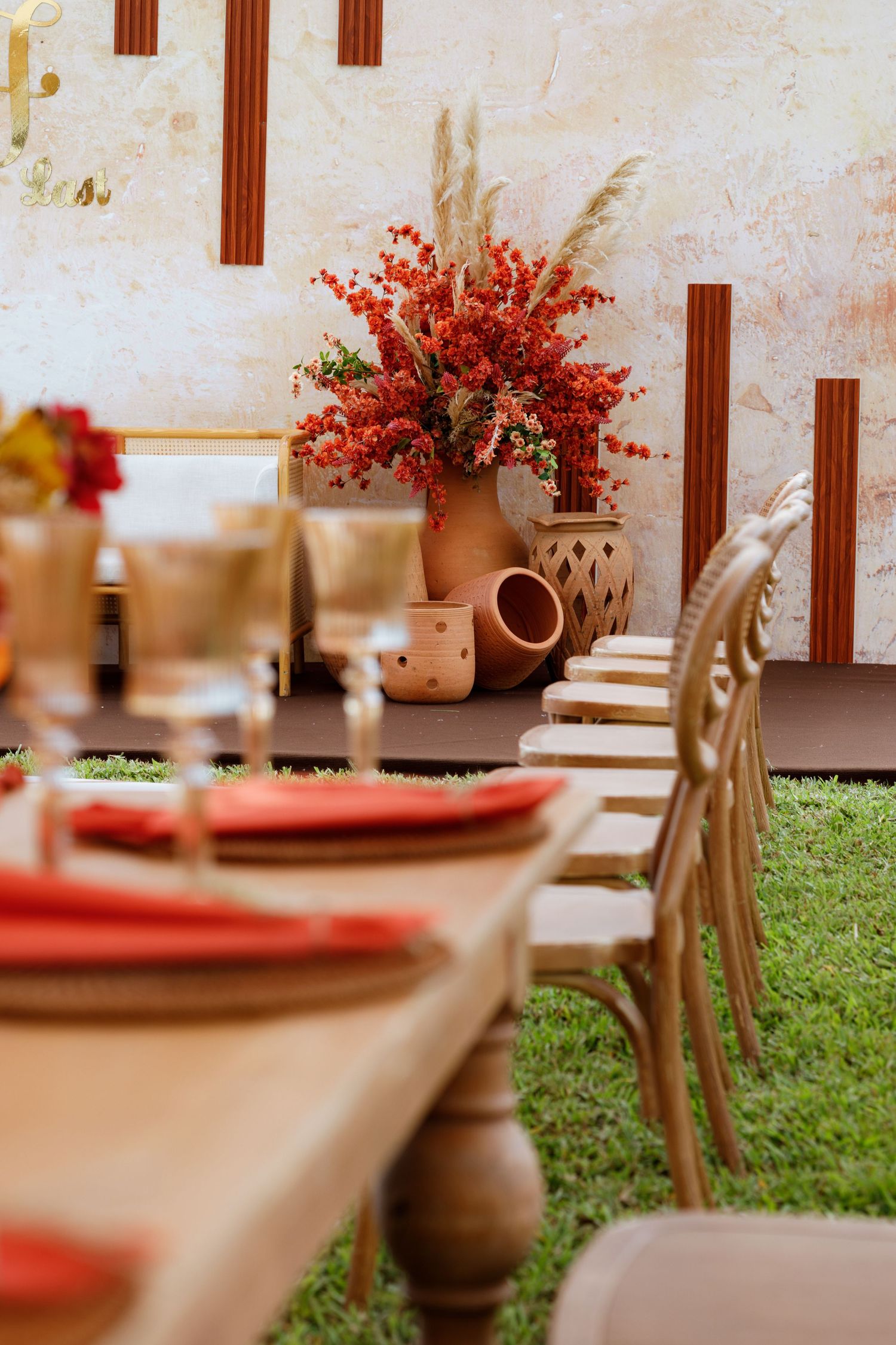 Elegant garden, Traditional wedding ceremony deco in Ghana