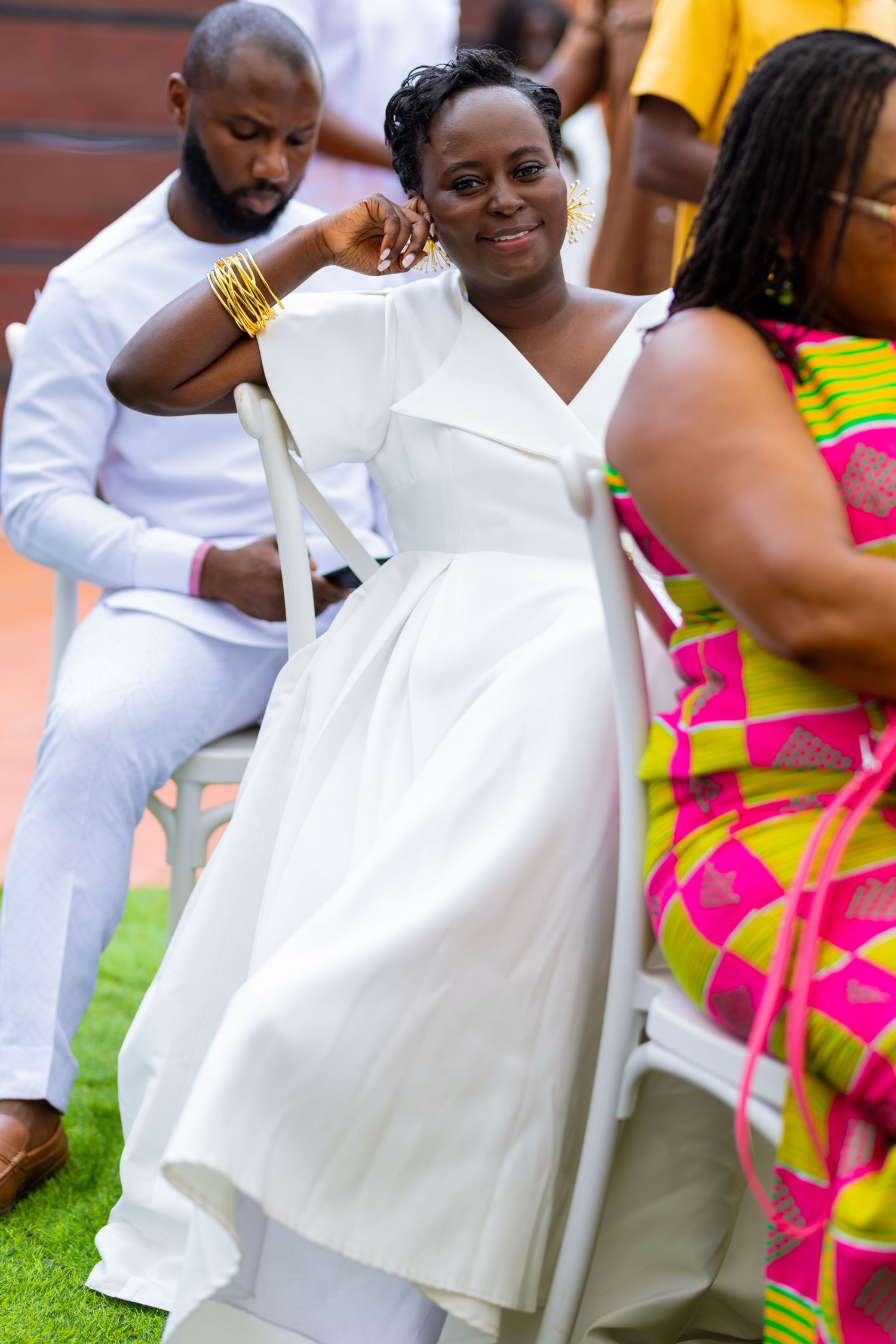 Bride and Groom portraits at Traditional Ghanaian wedding ceremony photography