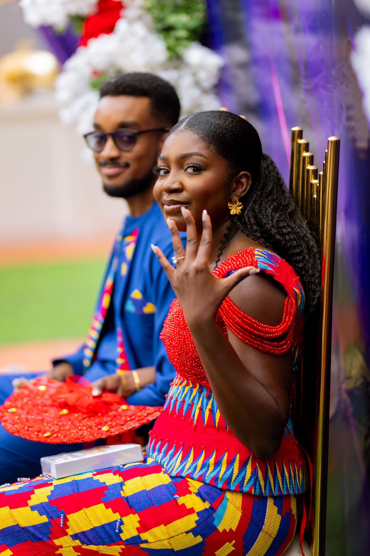 Bride and Groom portraits at a Traditional Ghanaian wedding ceremony photography