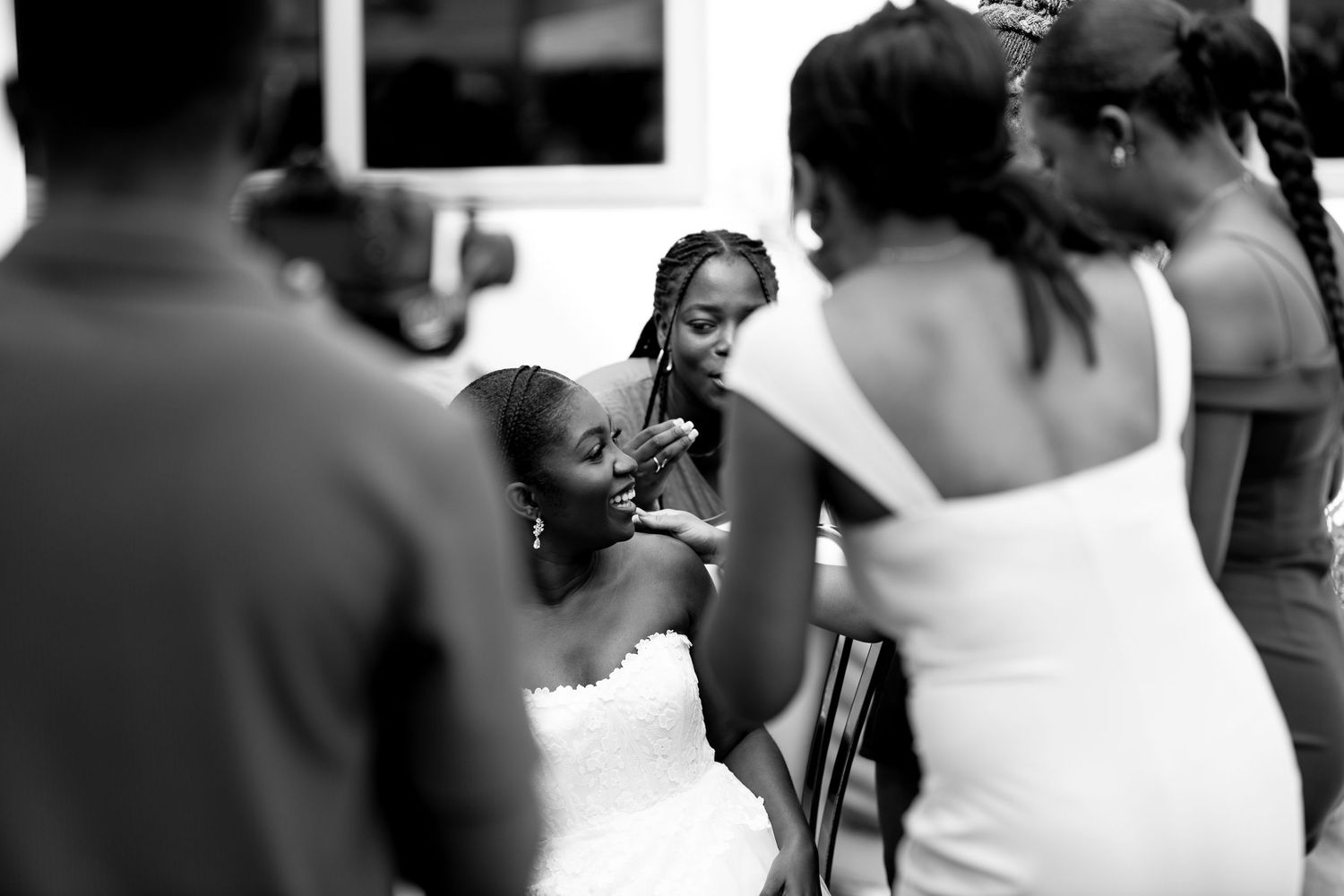 Candid moment of the guest at a wedding