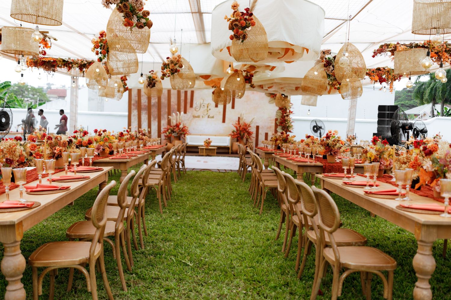 Elegant garden, Traditional wedding ceremony deco in Ghana