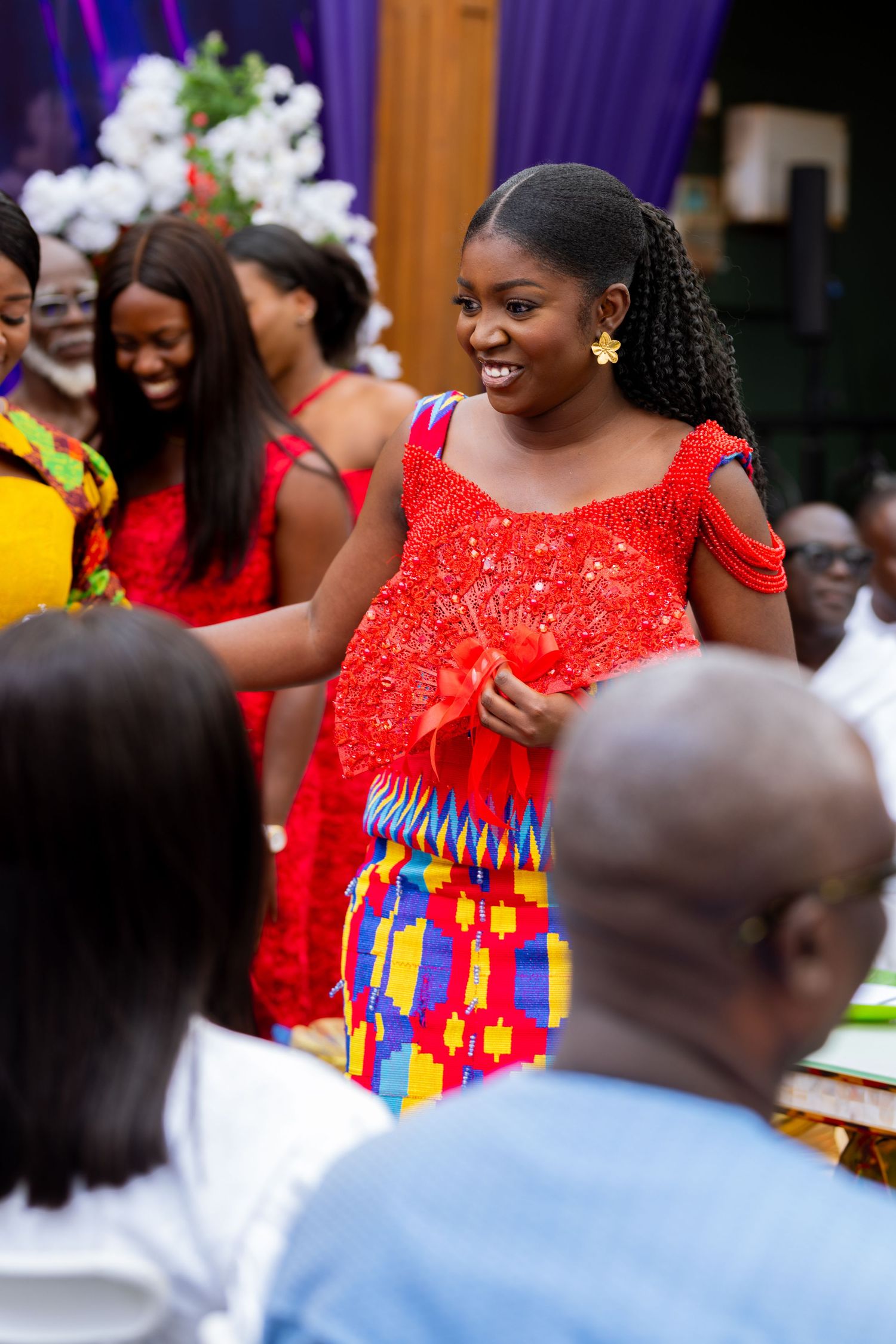 Bride and Groom portraits at a Traditional Ghanaian wedding ceremony photography