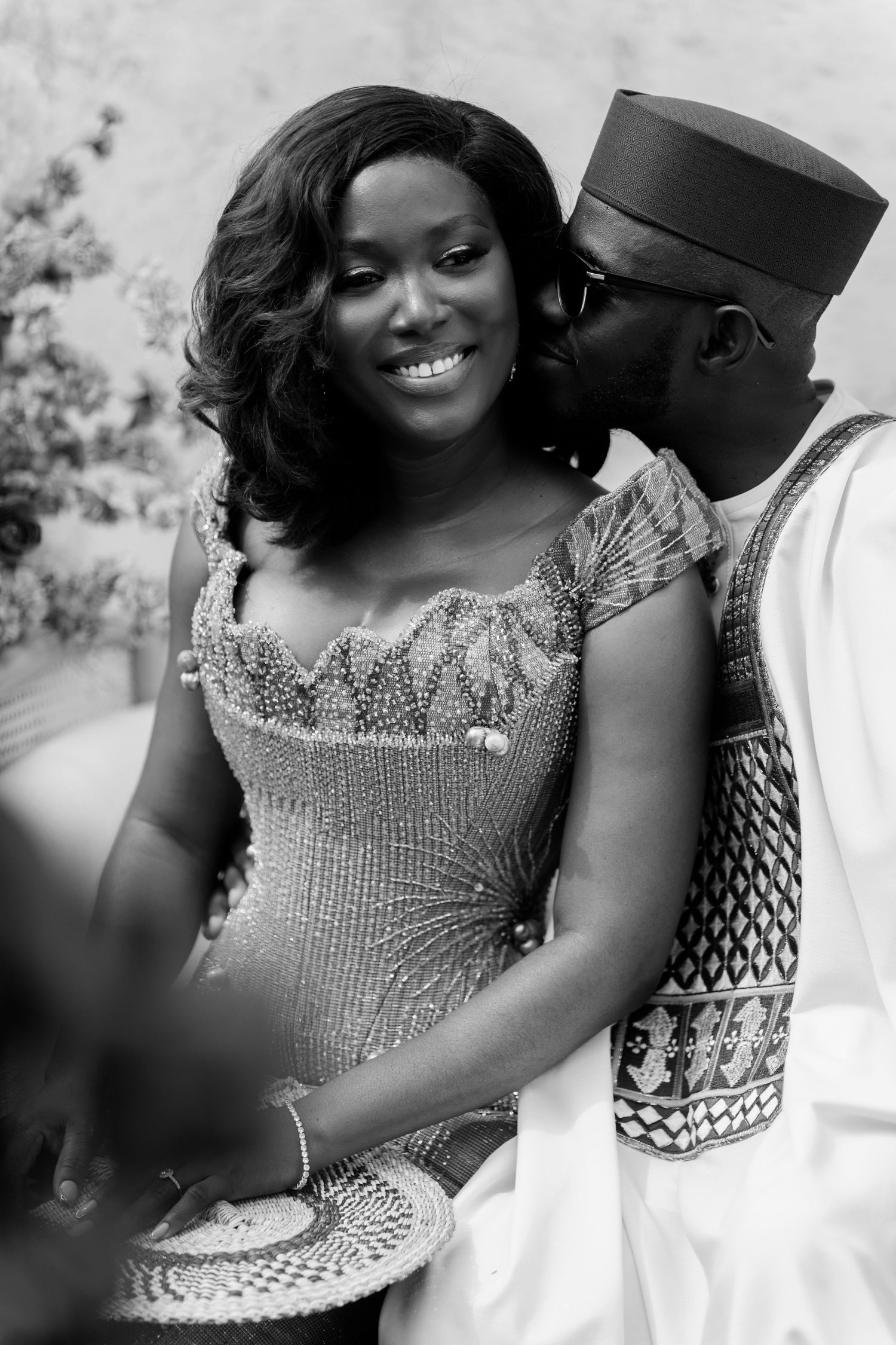 Beautiful Couple portraits at Traditional wedding ceremony in Accra