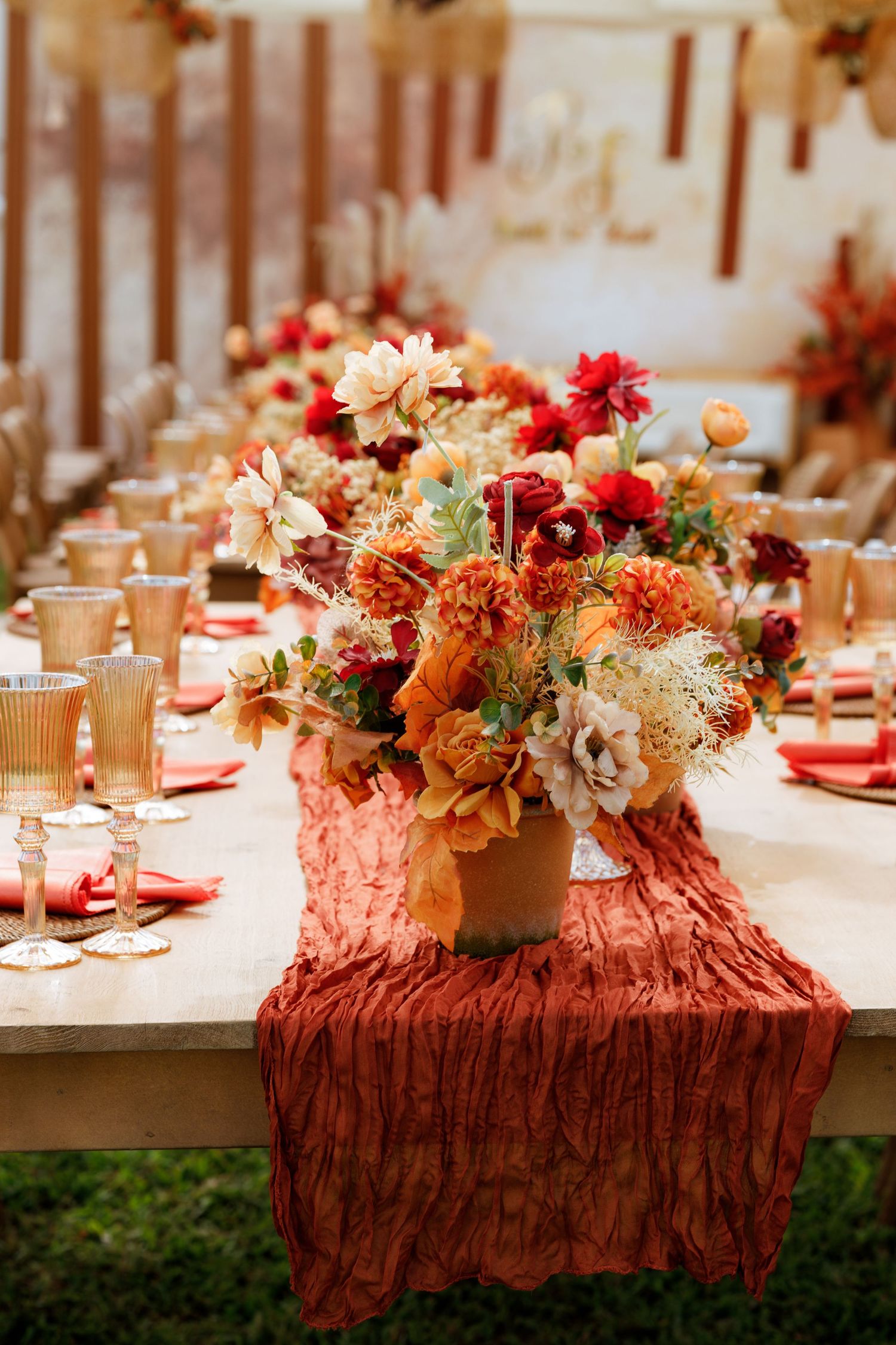 Elegant garden, Traditional wedding ceremony decor in Ghana