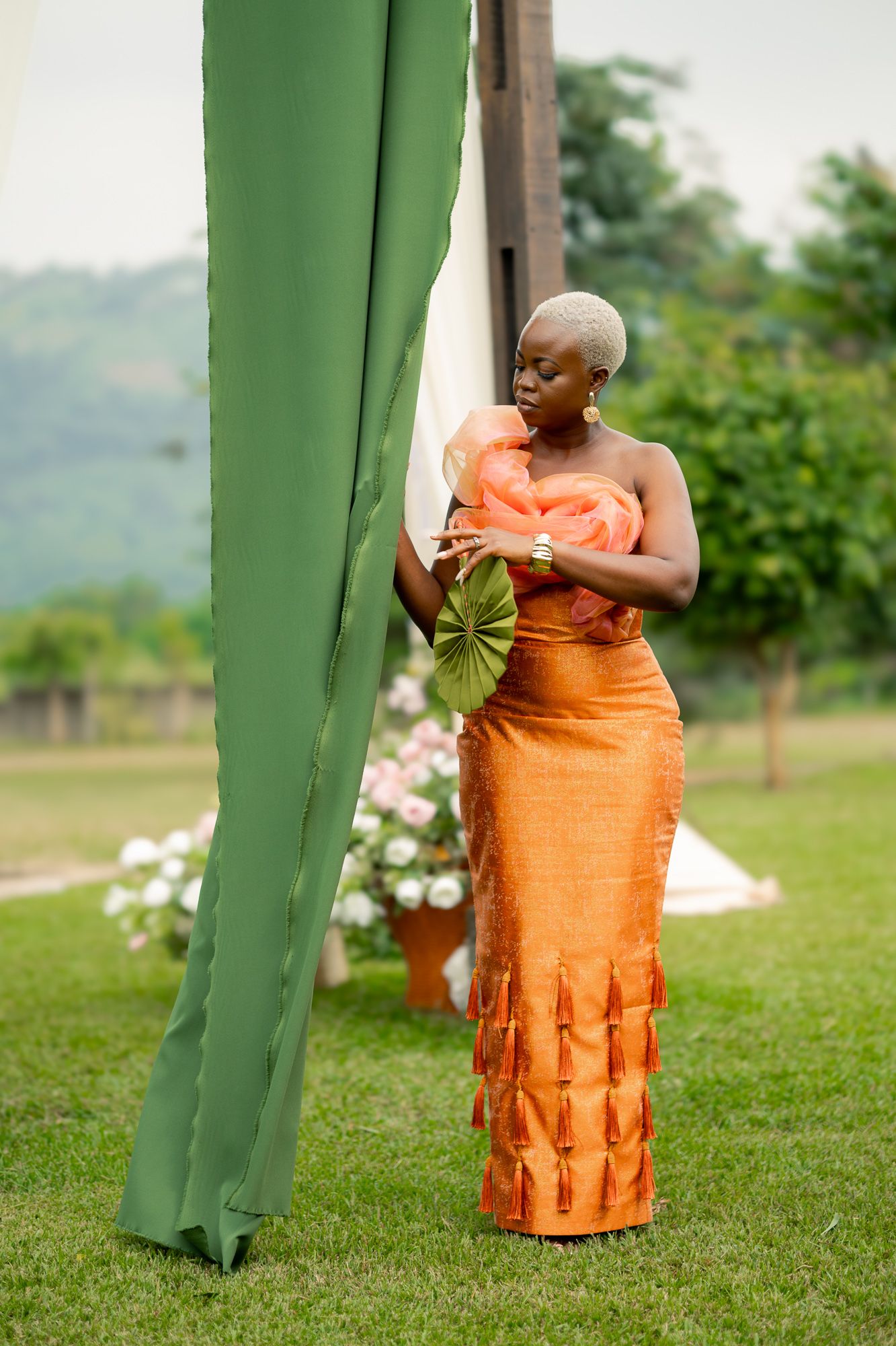 Emotional vow exchange between couple at altar