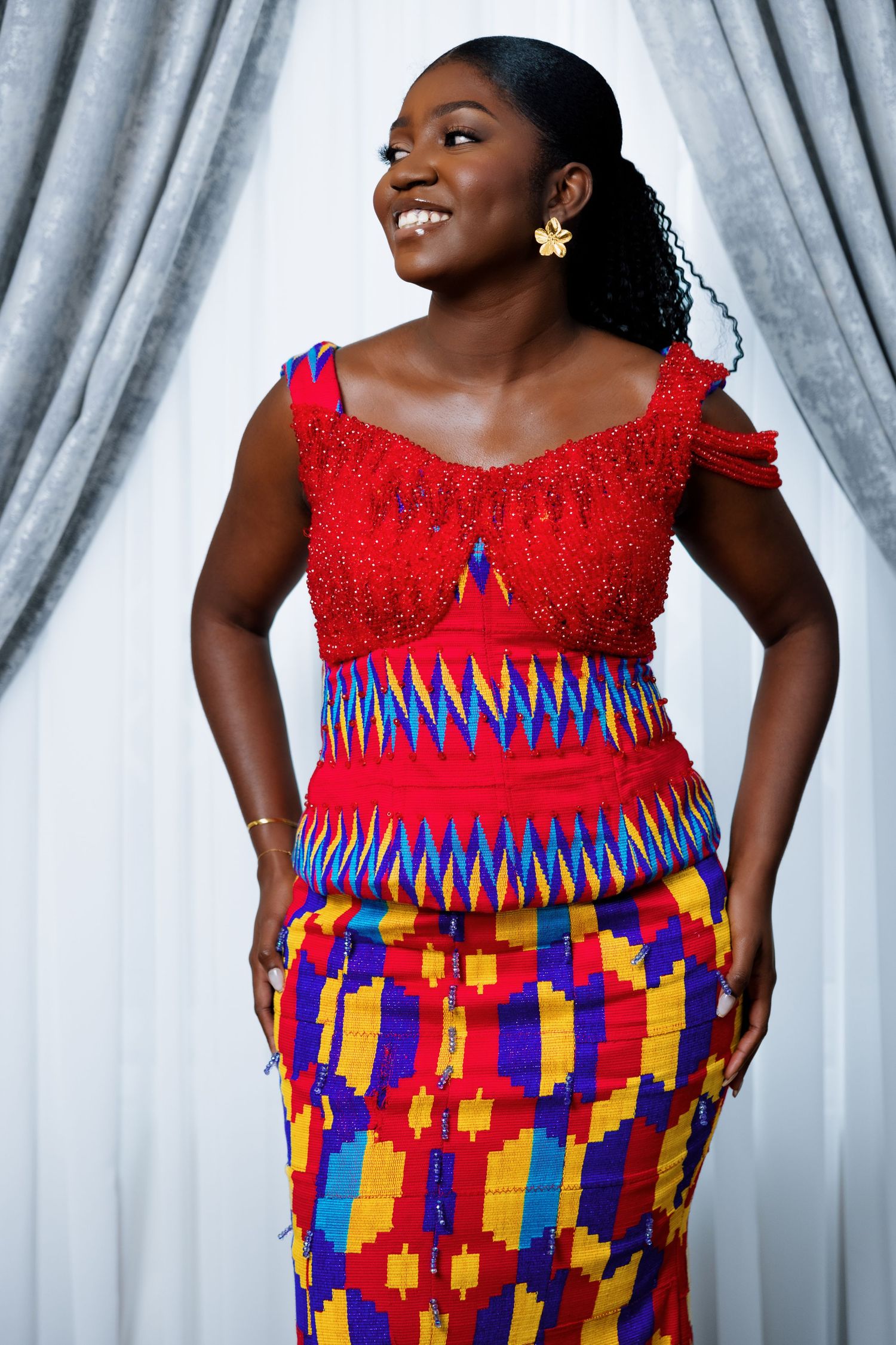 Bride and Groom portraits at a Traditional Ghanaian wedding ceremony photography