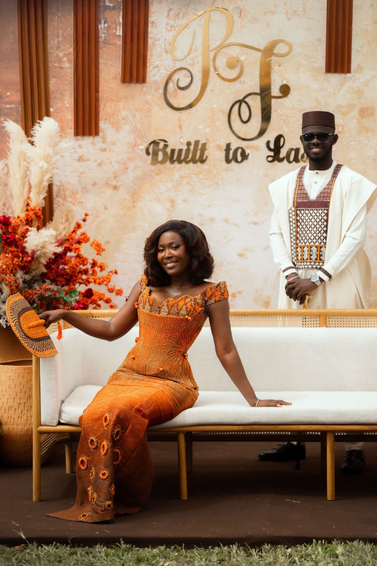 Beautiful  Ghanaian couple at a wedding ceremony photography