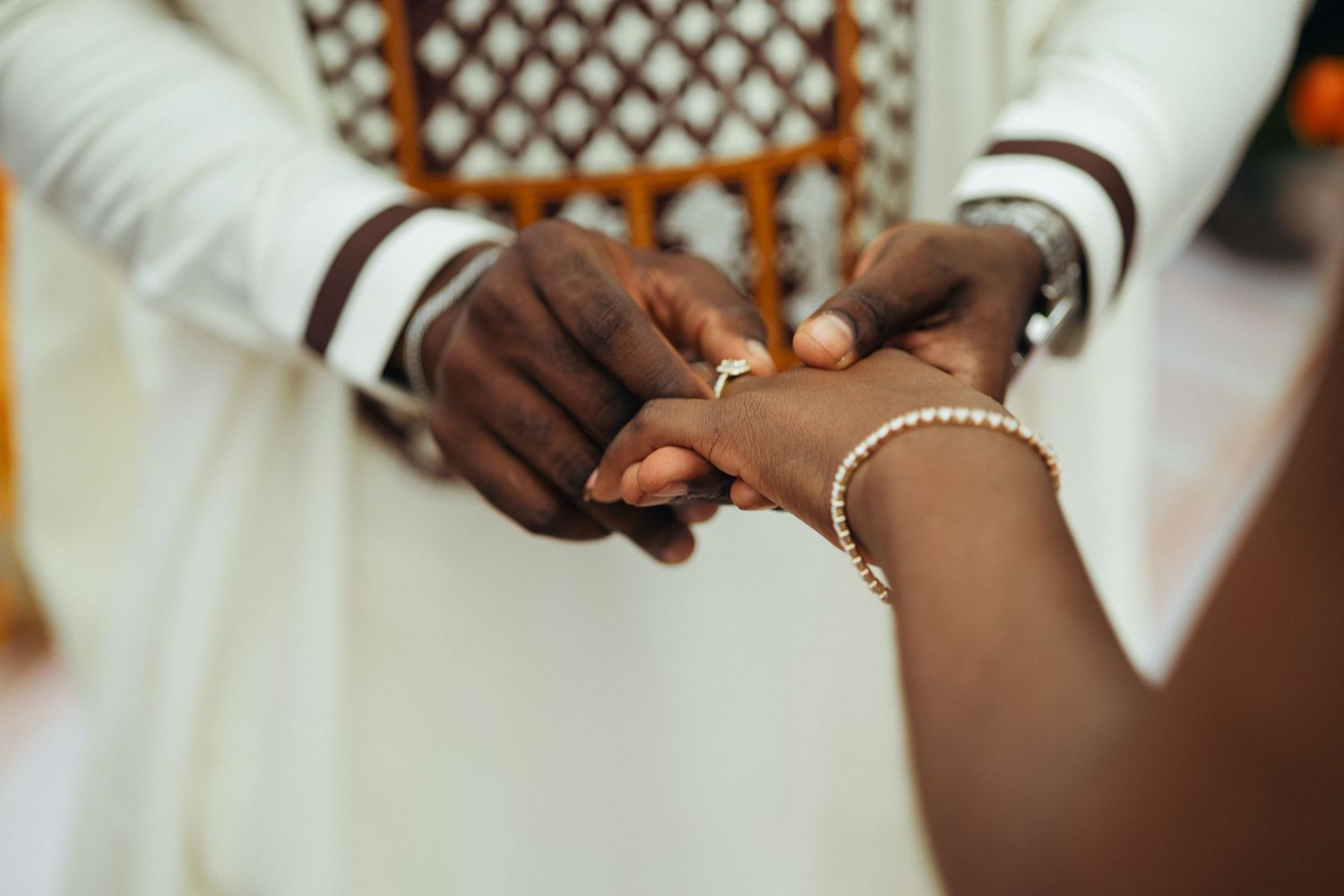 Beautiful couple at a Traditional wedding ceremony in Ghana