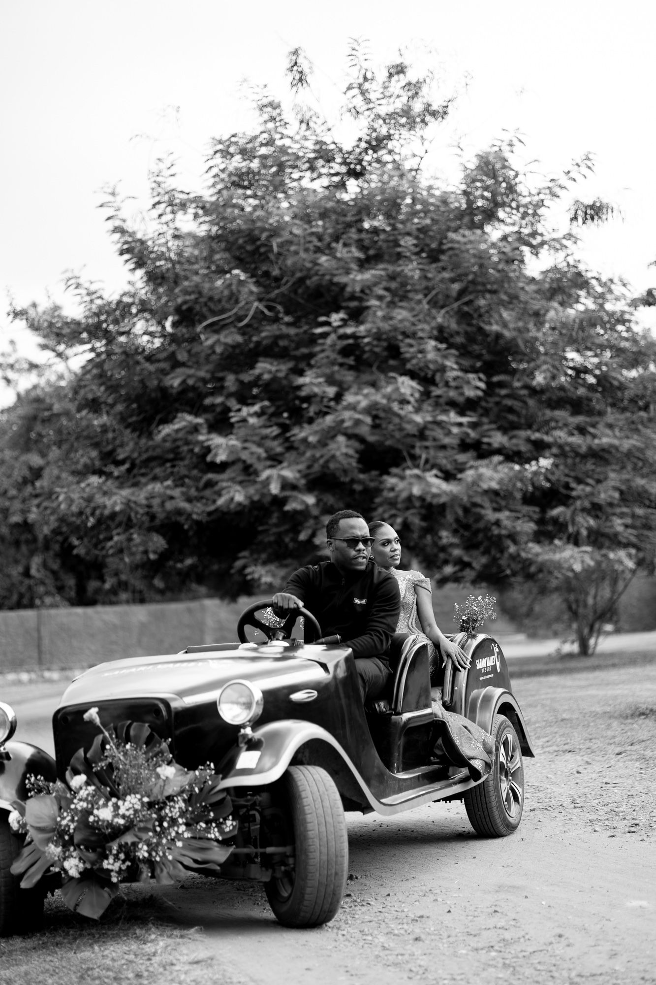 ride making a grand entrance at wedding ceremony in Ghana