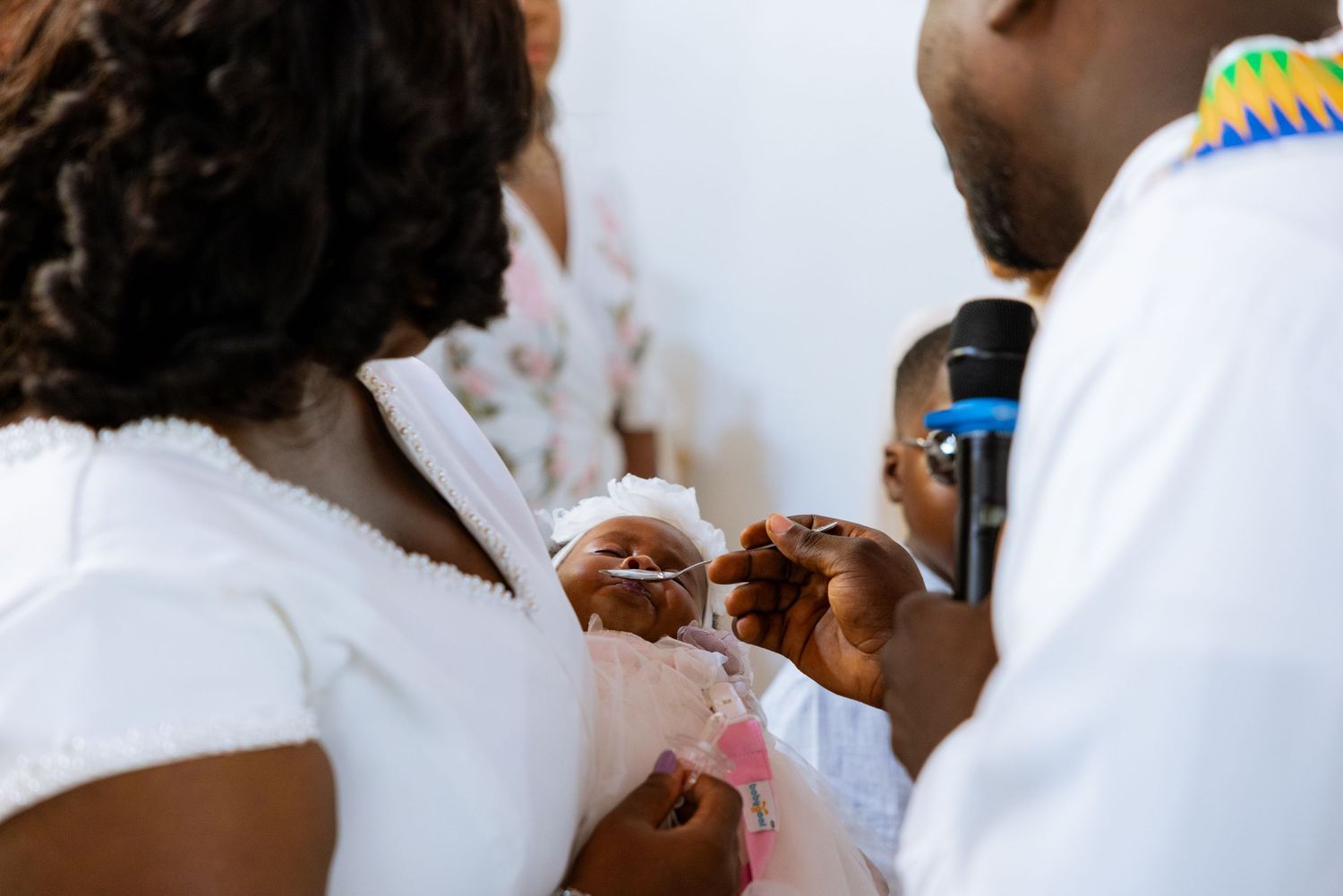 Baby christening ceremony at a church in Ghana