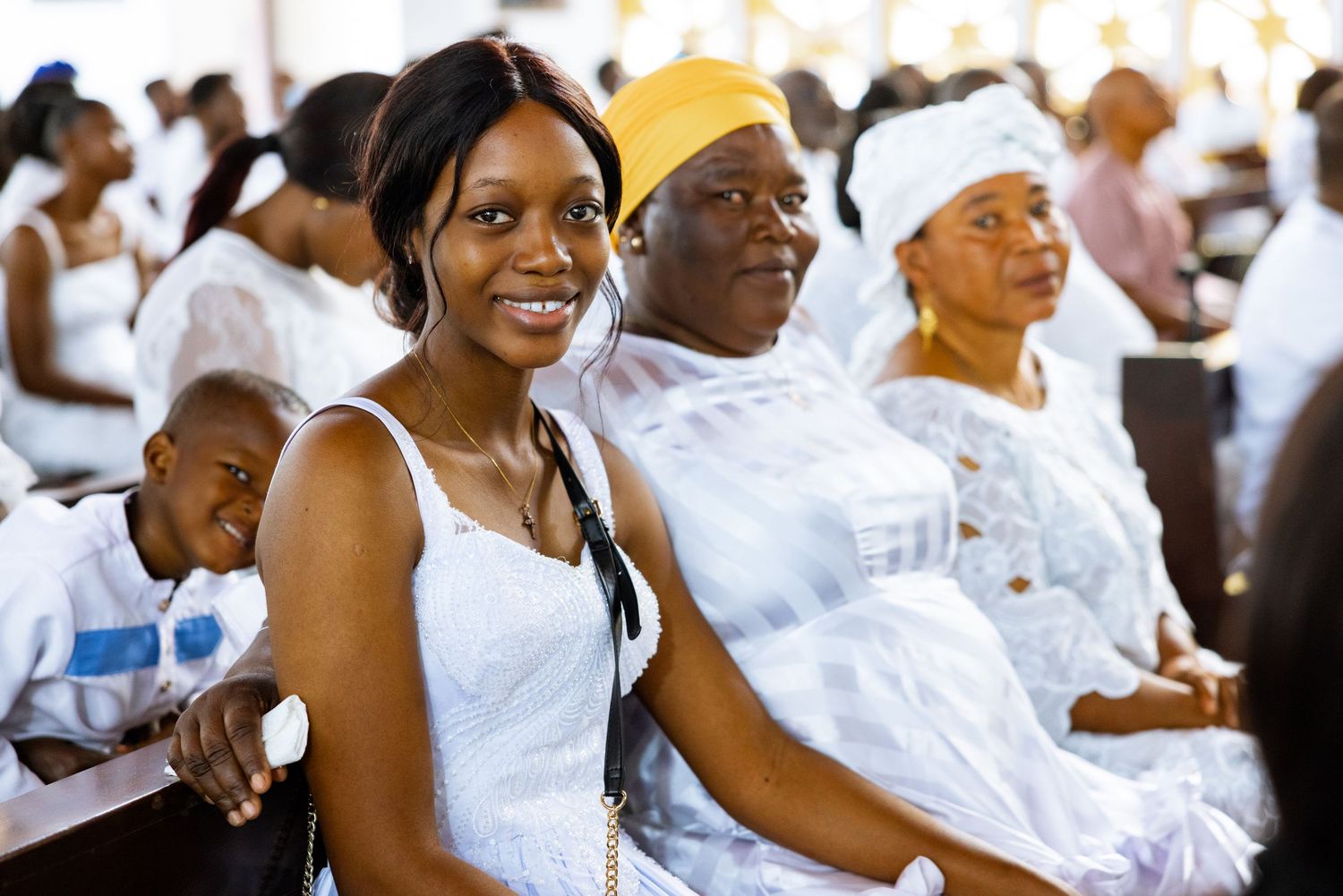 Baby christening ceremony at a church in Ghana