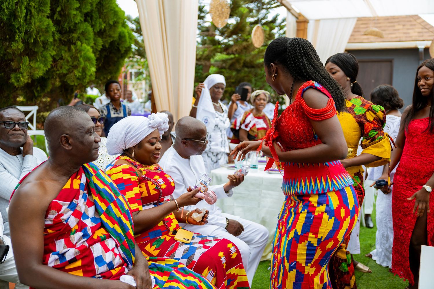 Bride and Groom portraits at a Traditional Ghanaian wedding ceremony photography