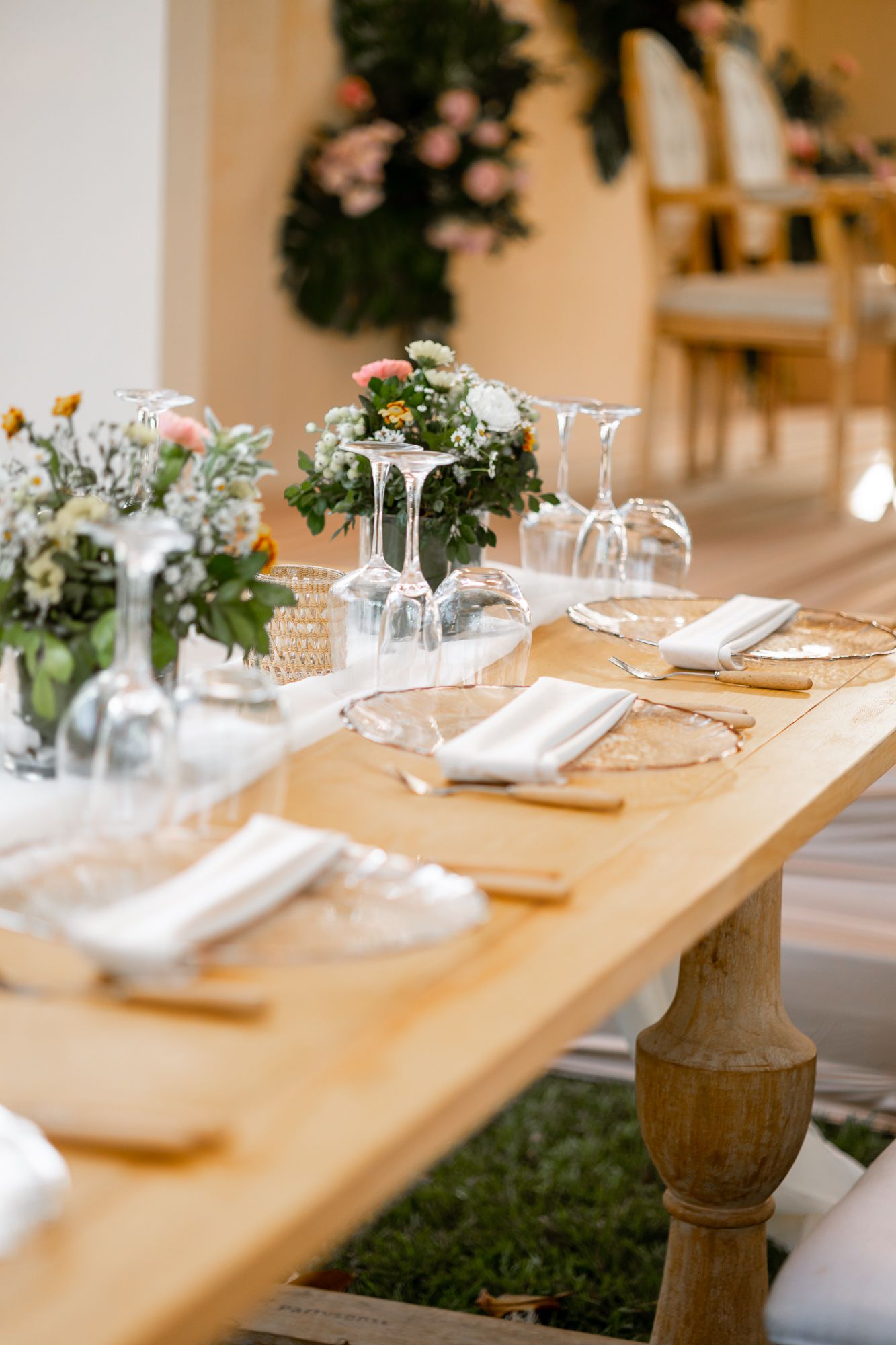 Elegant wedding decor setup at venue in Accra, Ghana