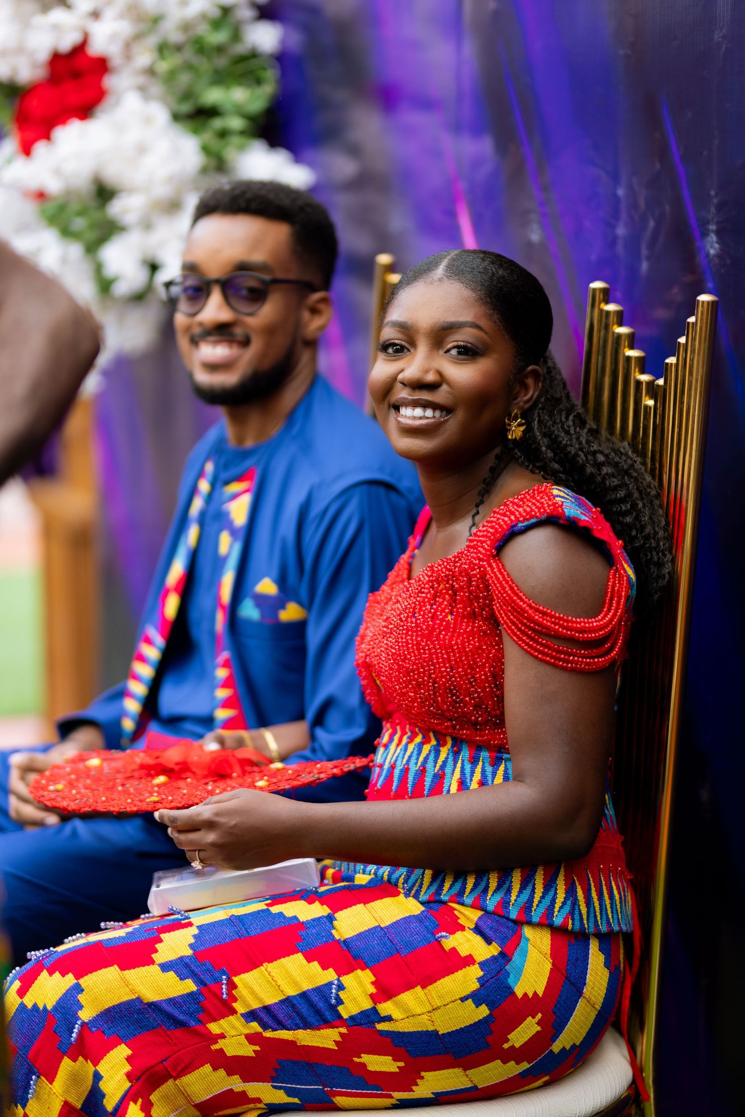Bride and Groom portraits at a Traditional Ghanaian wedding ceremony photography