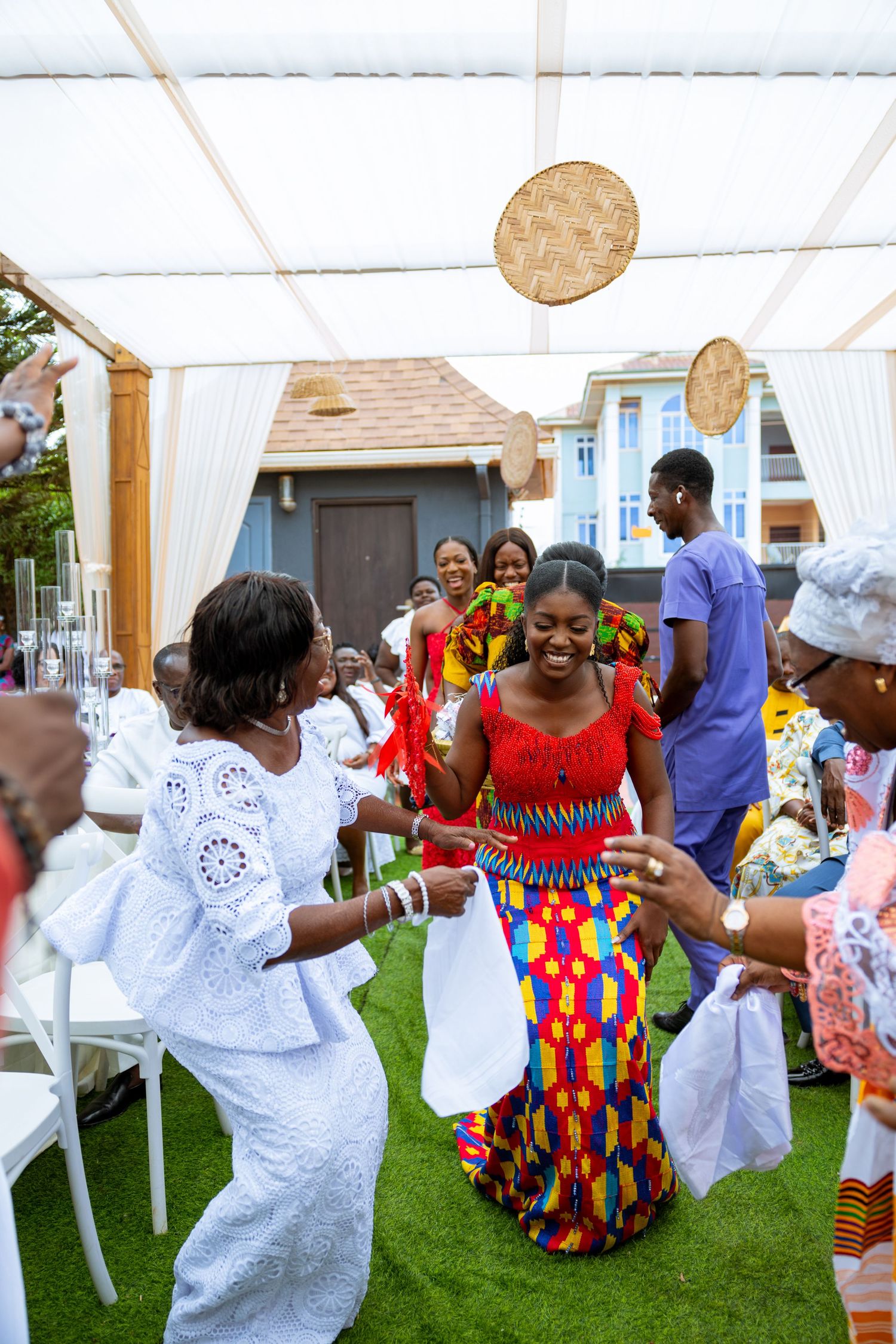 Bride and Groom portraits at a Traditional Ghanaian wedding ceremony photography