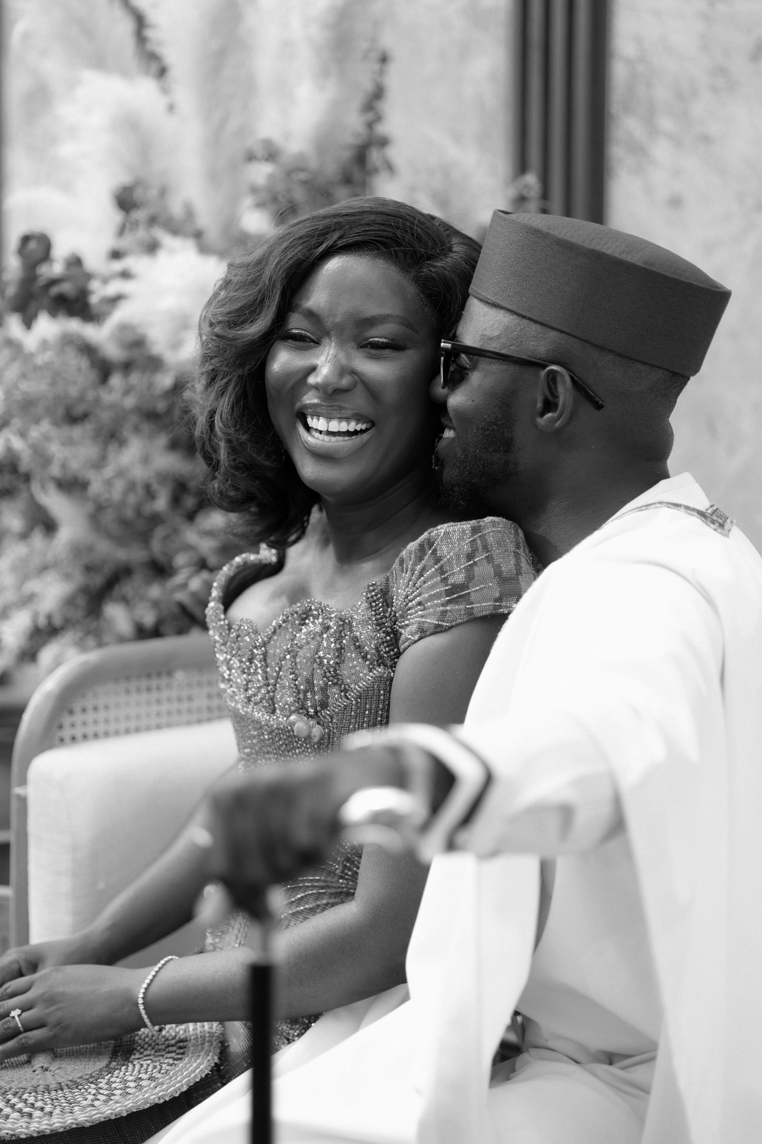 Beautiful Couple portraits at Traditional wedding ceremony in Accra
