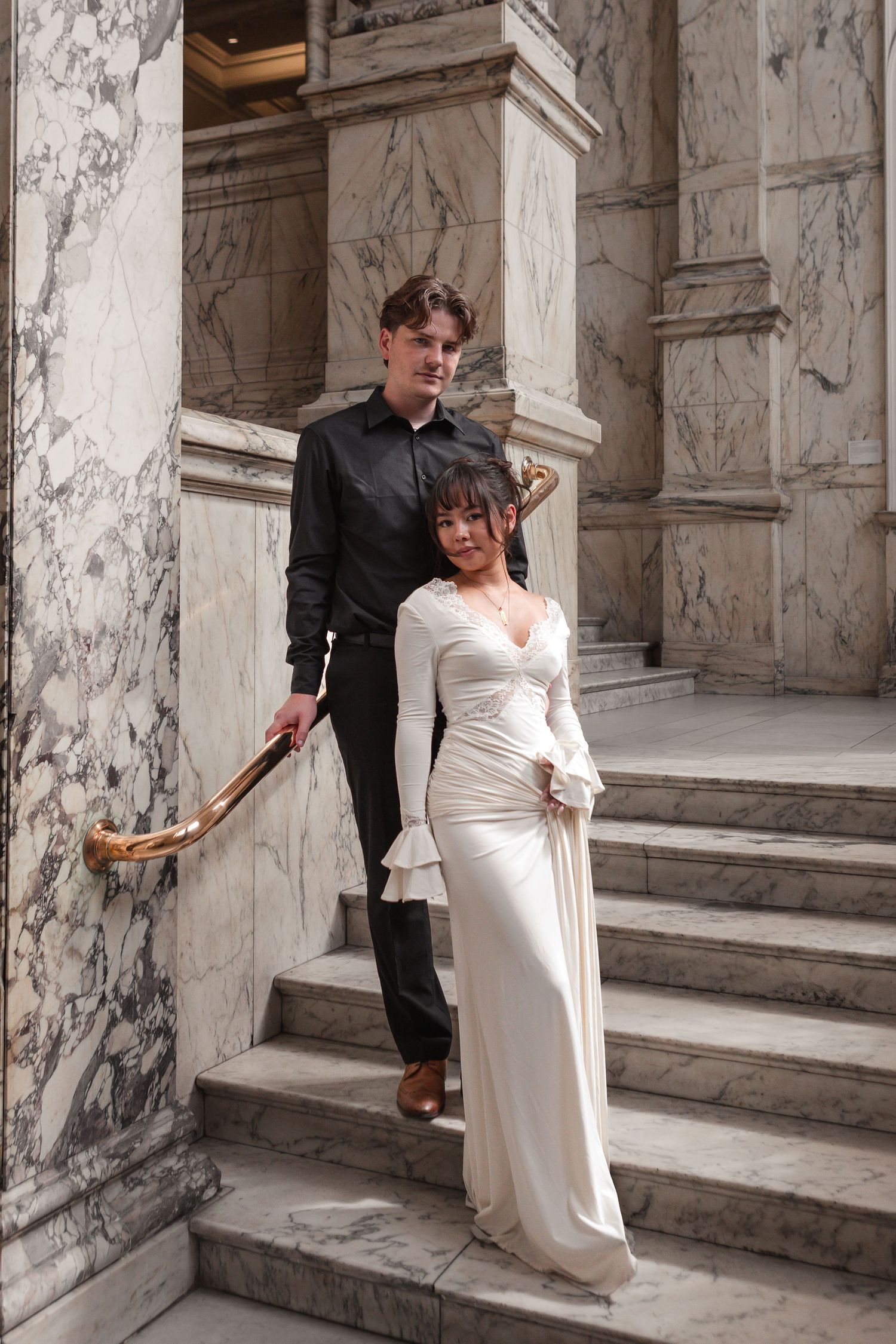 Engagement photoshoot art gallery London photographer