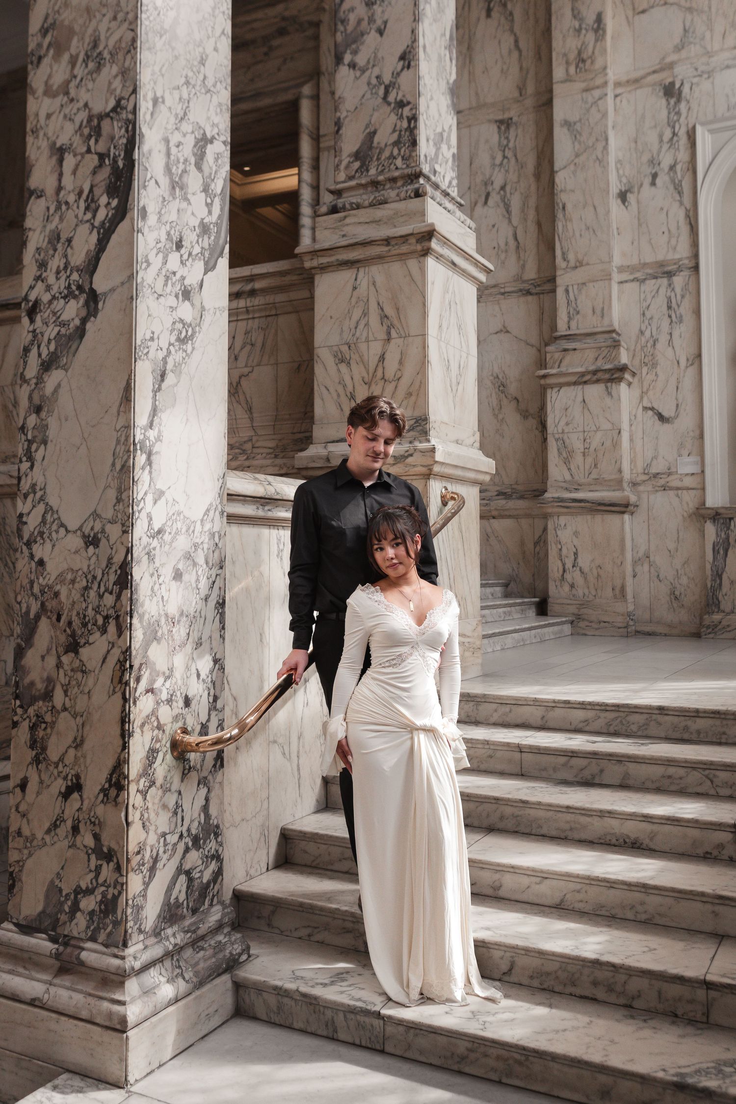 Engagement photoshoot art gallery London photographer