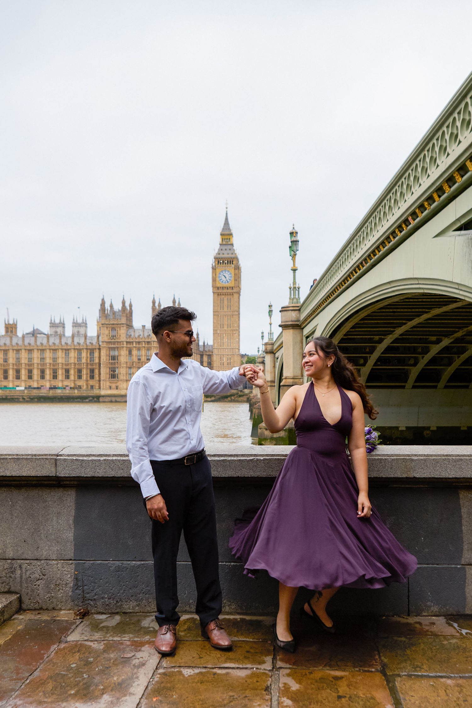 Engagement photoshoot at Big Ben, London