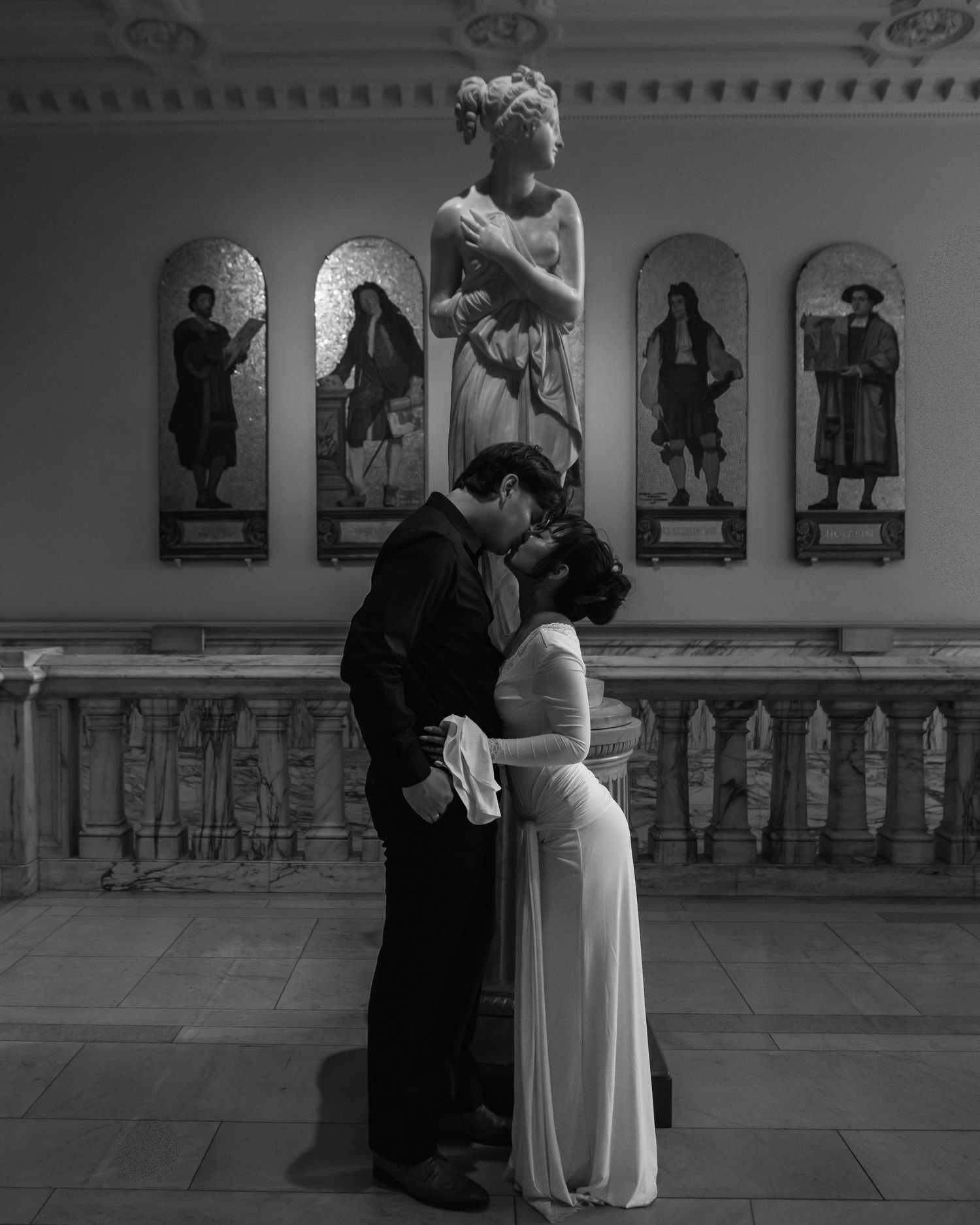 Engagement photoshoot art gallery London photographer