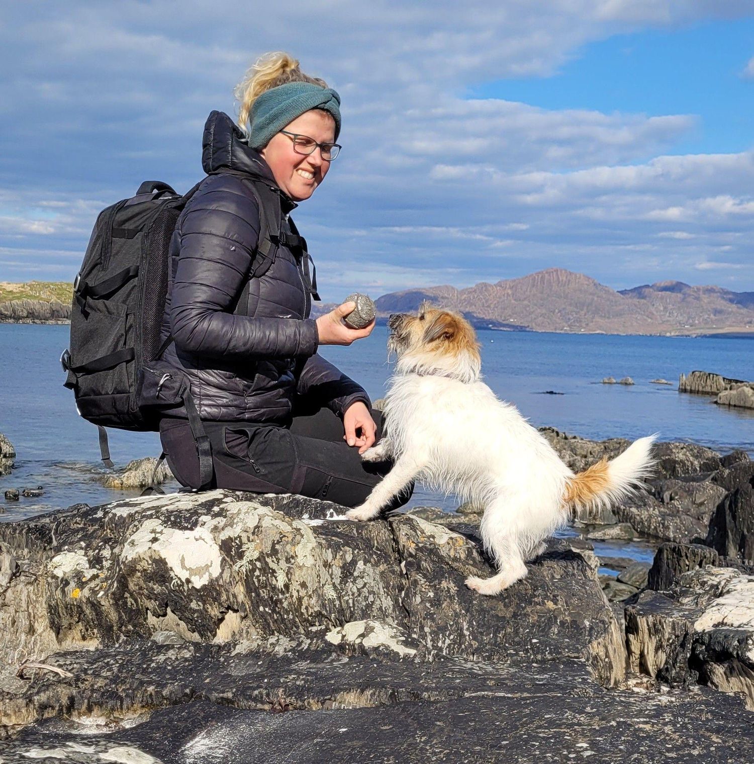 Pet photographer Clonakilty Quirine Franken with her dog