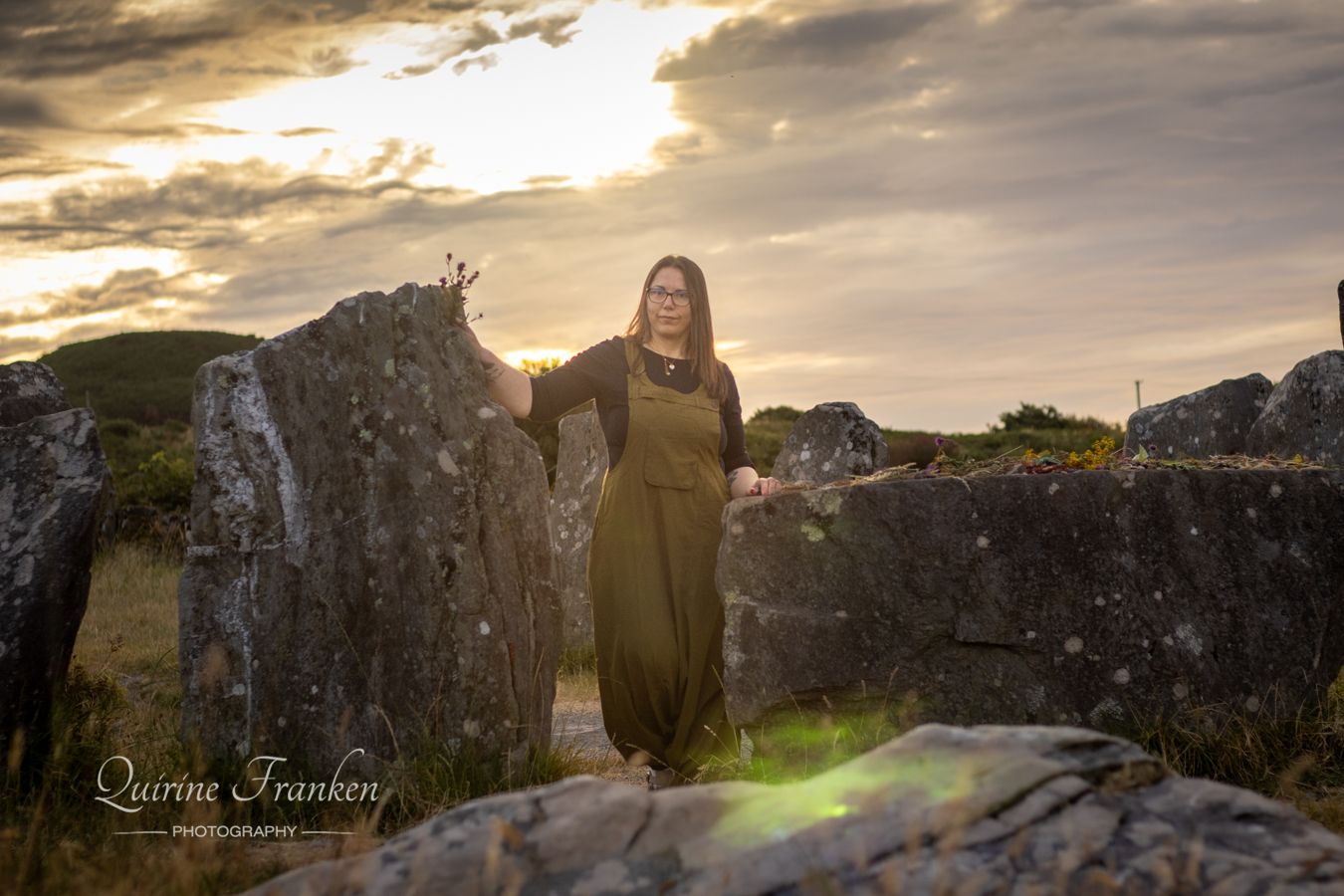 Celtic-inspired photoshoot at Drombeg Stone Circle in West Cork