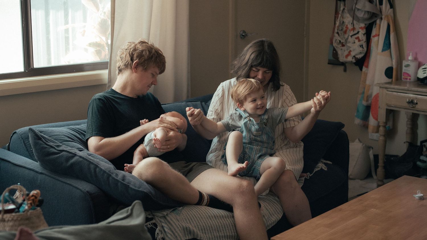 Family cuddles and connection