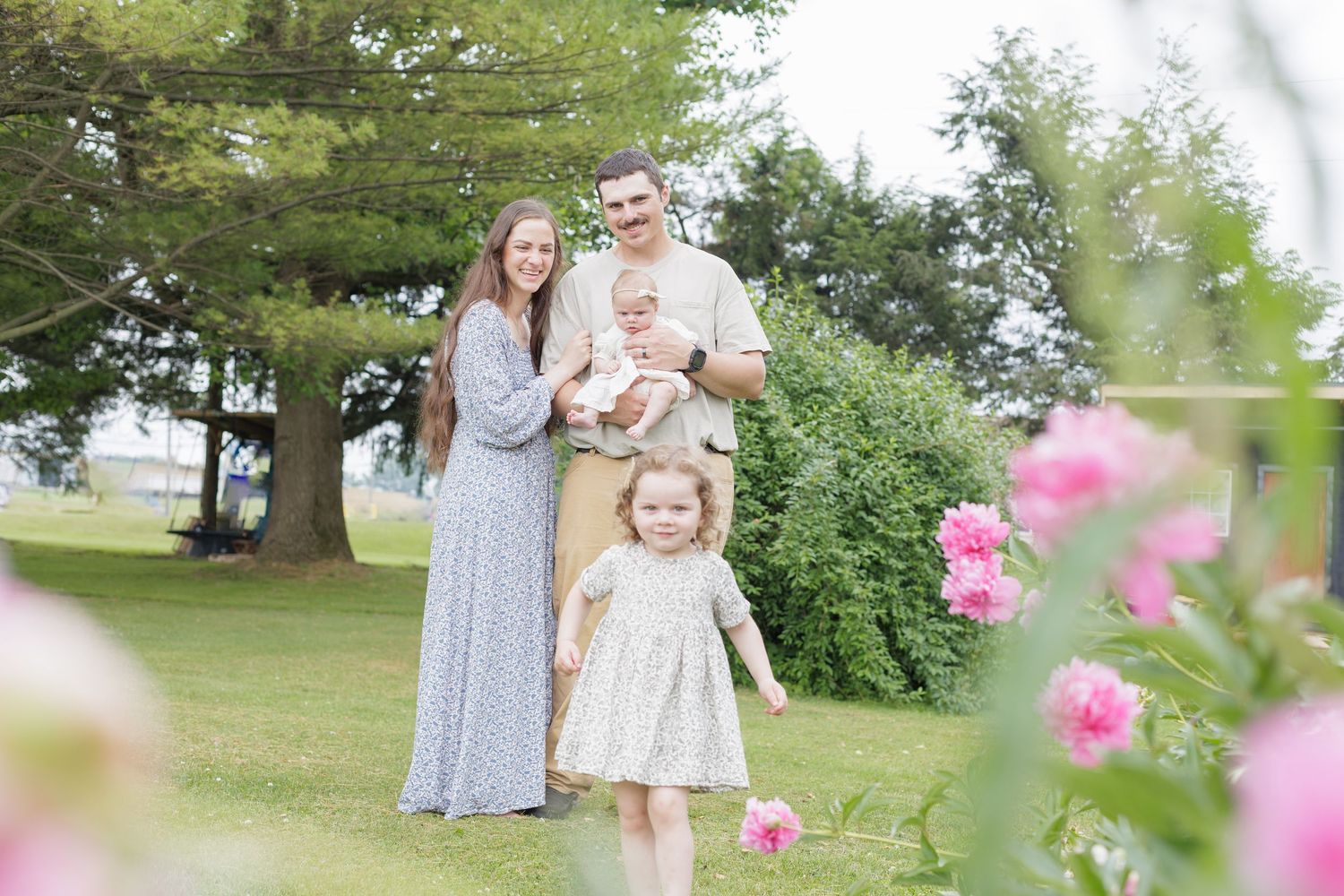 Family outdoor lifestyle newborn session Lock Haven Pennsylvania photographer