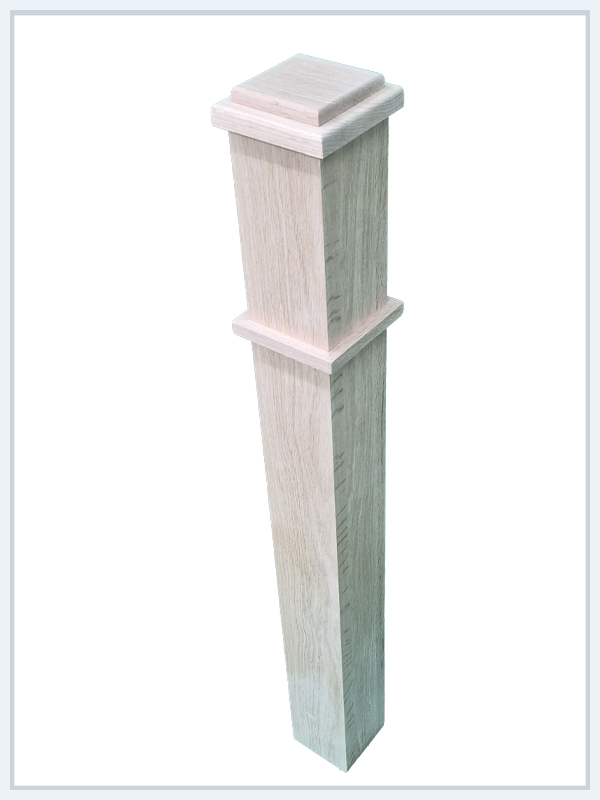 Top Cap Mid Trim Wooden Post for Staircase Railing