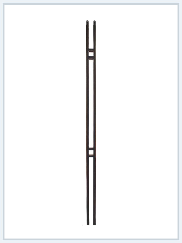 Two H Black Metal Staircase Pickets
