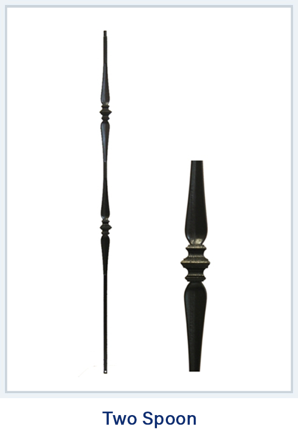 Two Spoon  Black Metal Staircase Pickets Spindle