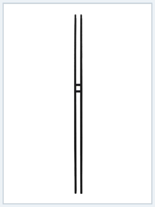 One H Black Metal Staircase Pickets