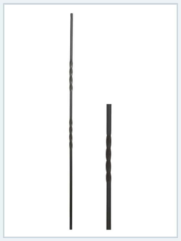 Two Twist Black Metal Staircase Pickets Spindle