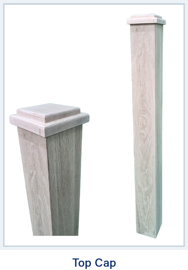 Top Cap Wooden post for Staircase handrail