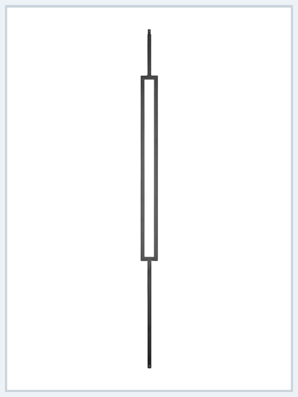 Rectangle Black Metal Staircase Pickets Spindle